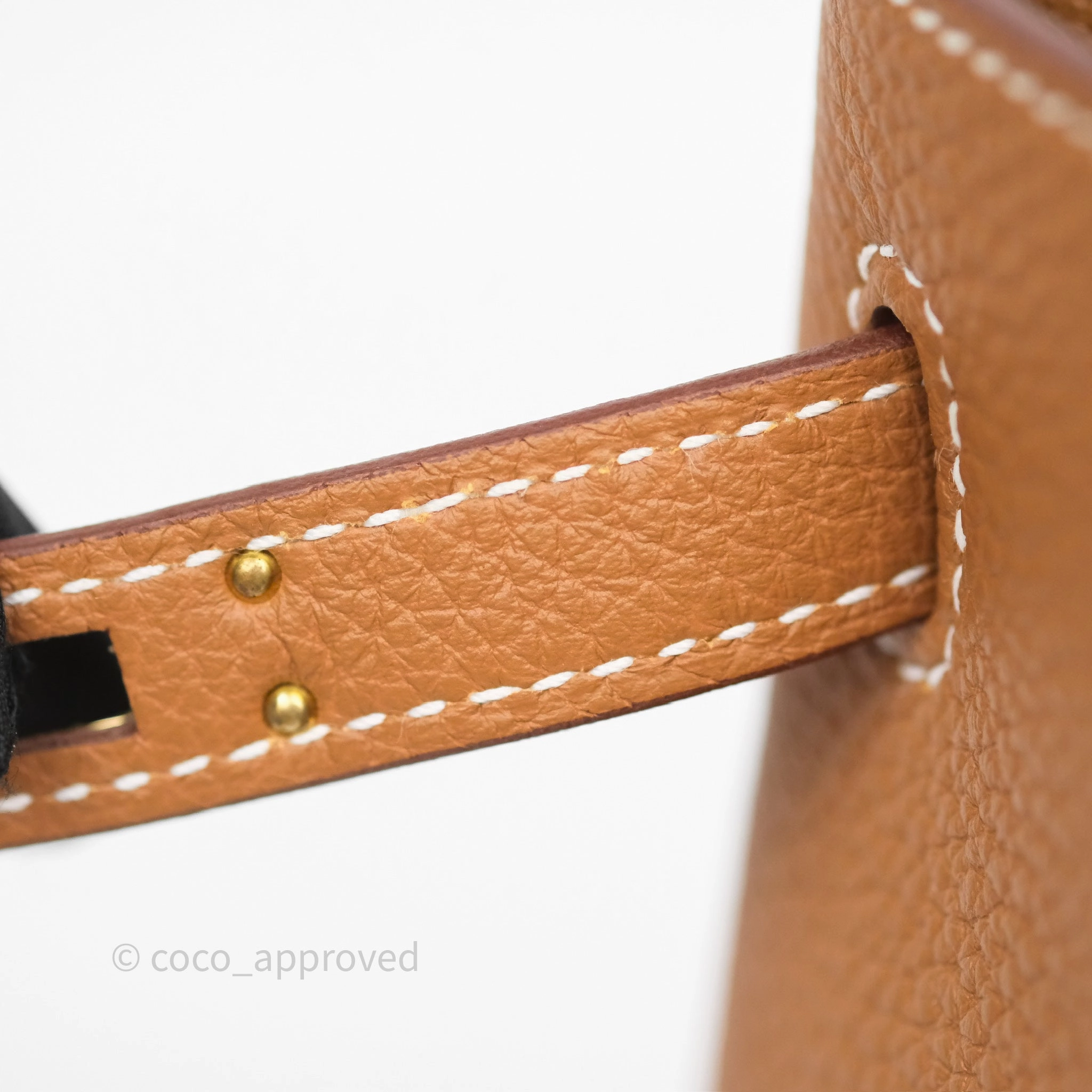 Herms Kelly Retourne 25 Gold Togo Gold Hardware