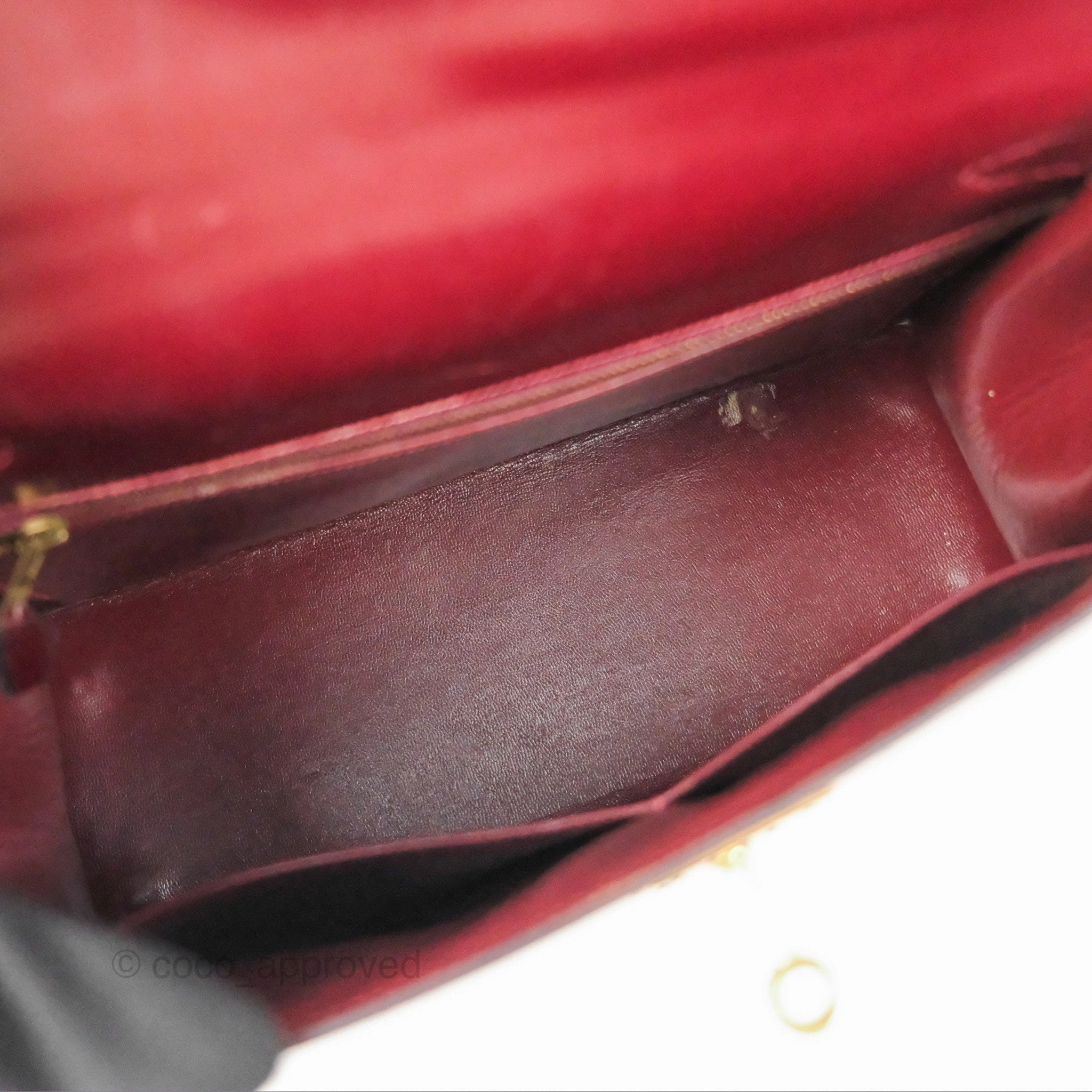 Herms Kelly Sellier 28 Box Rouge Gold Hardware