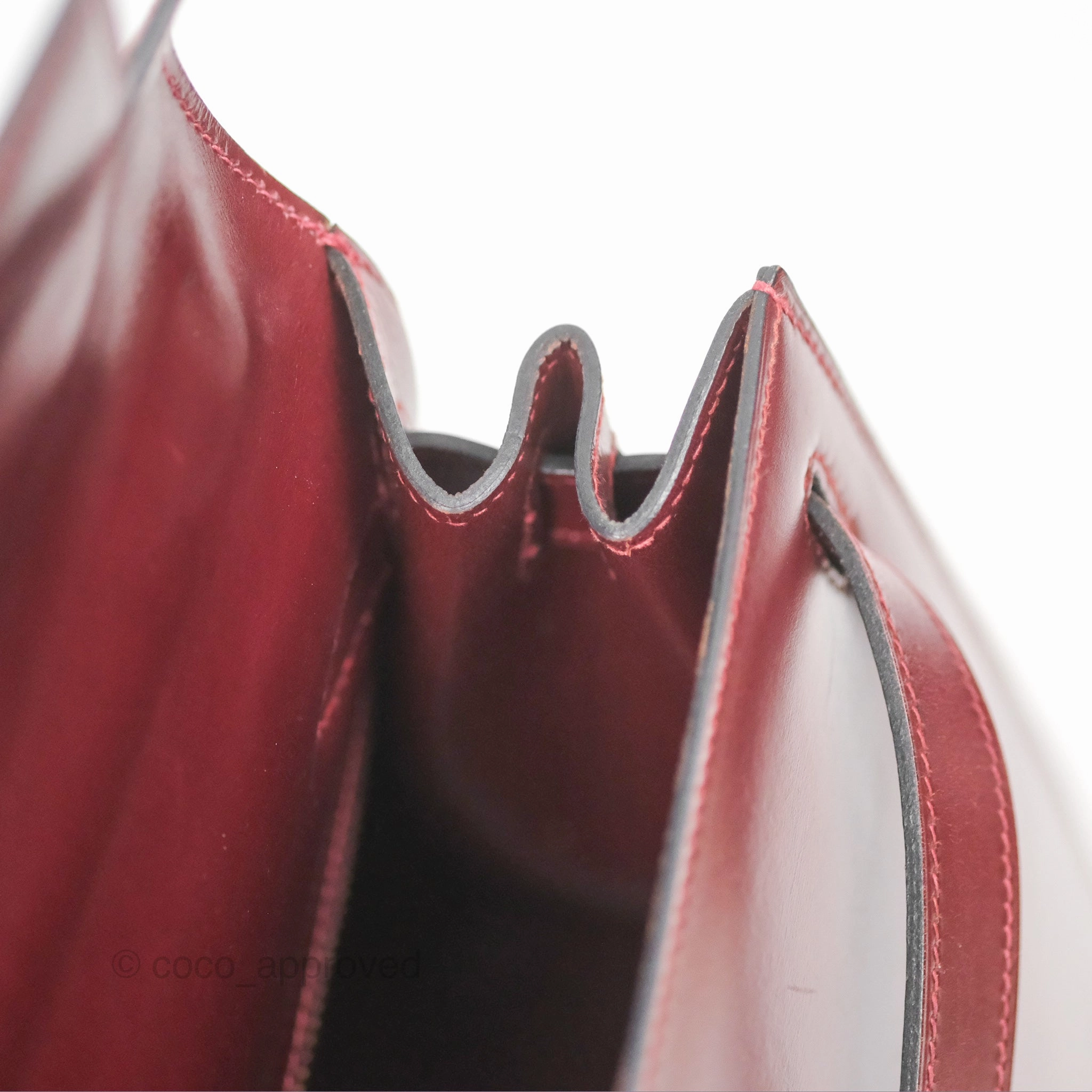 Herms Kelly Sellier 28 Box Rouge Gold Hardware