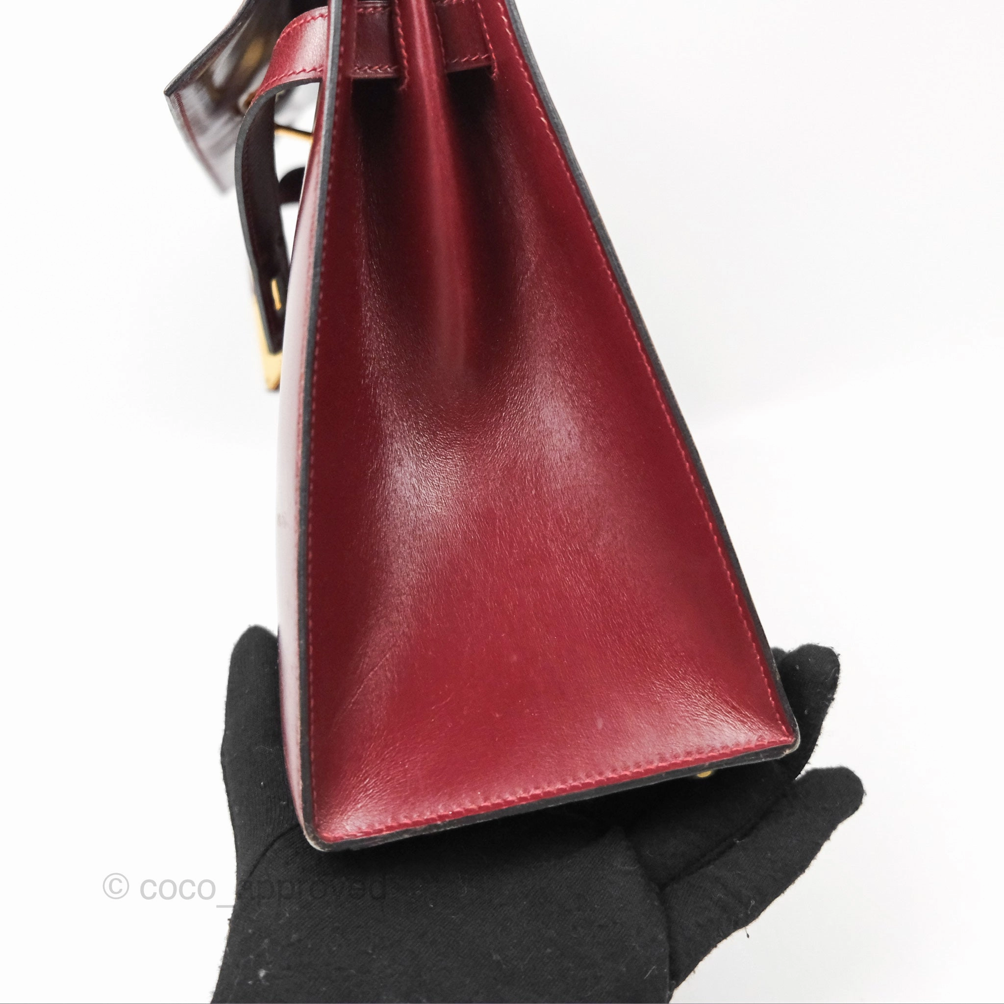 Herms Kelly Sellier 28 Box Rouge Gold Hardware