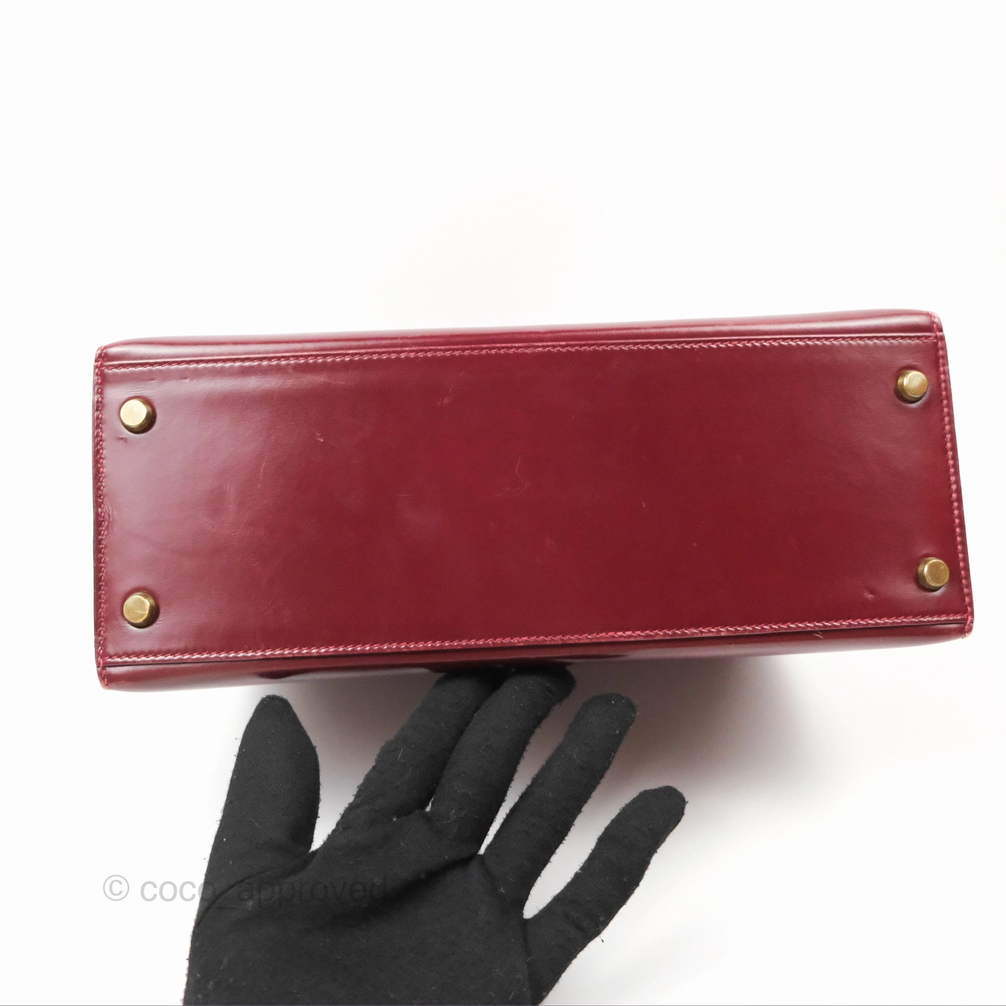 Herms Kelly Sellier 28 Box Rouge Gold Hardware