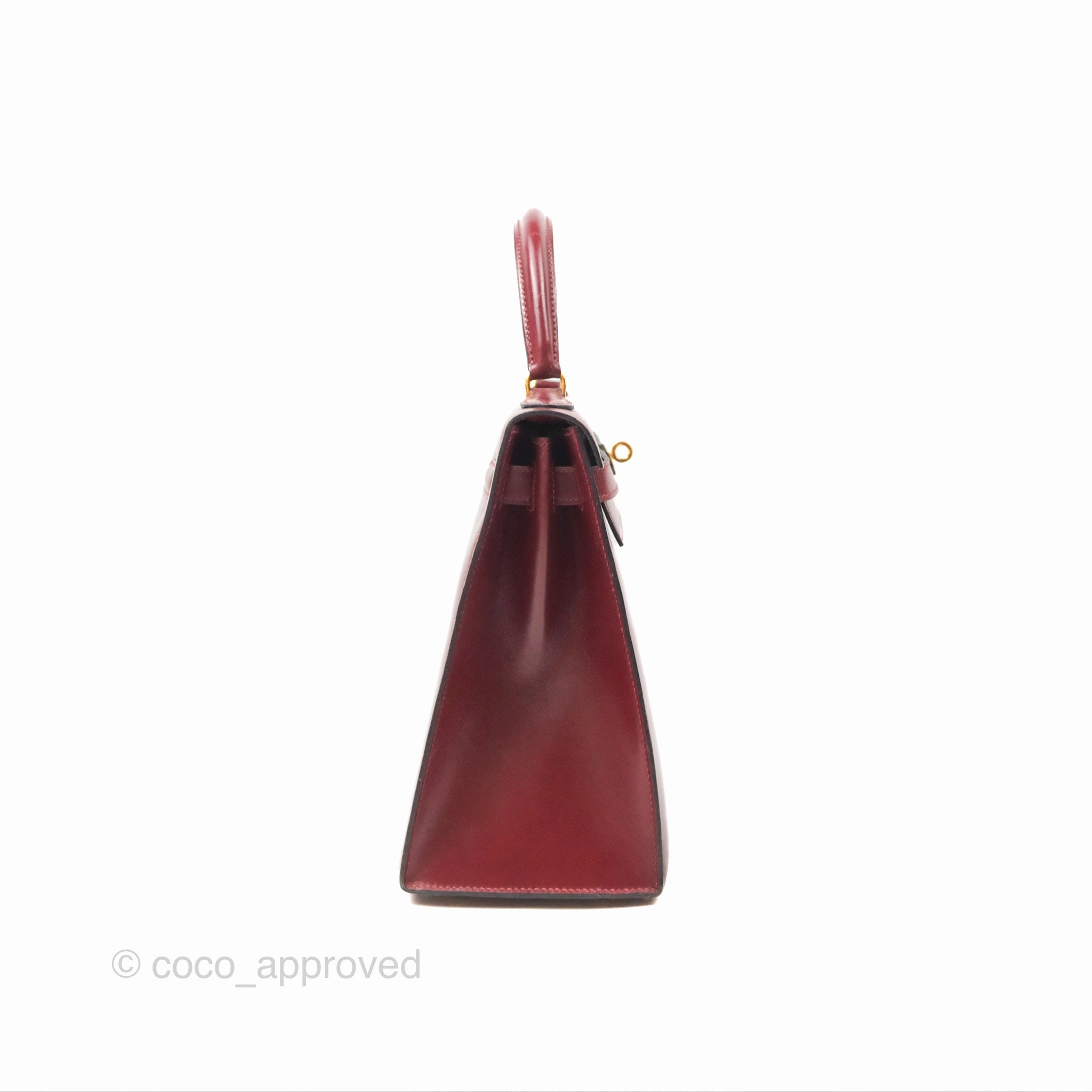 Herms Kelly Sellier 28 Box Rouge Gold Hardware