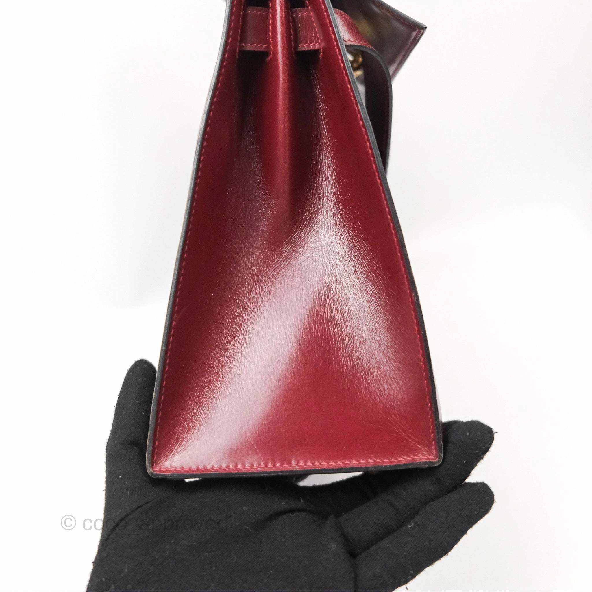 Herms Kelly Sellier 28 Box Rouge Gold Hardware