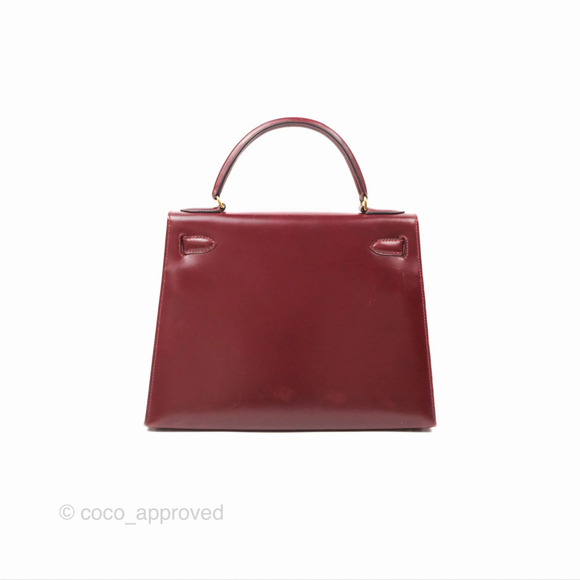 Herms Kelly Sellier 28 Box Rouge Gold Hardware