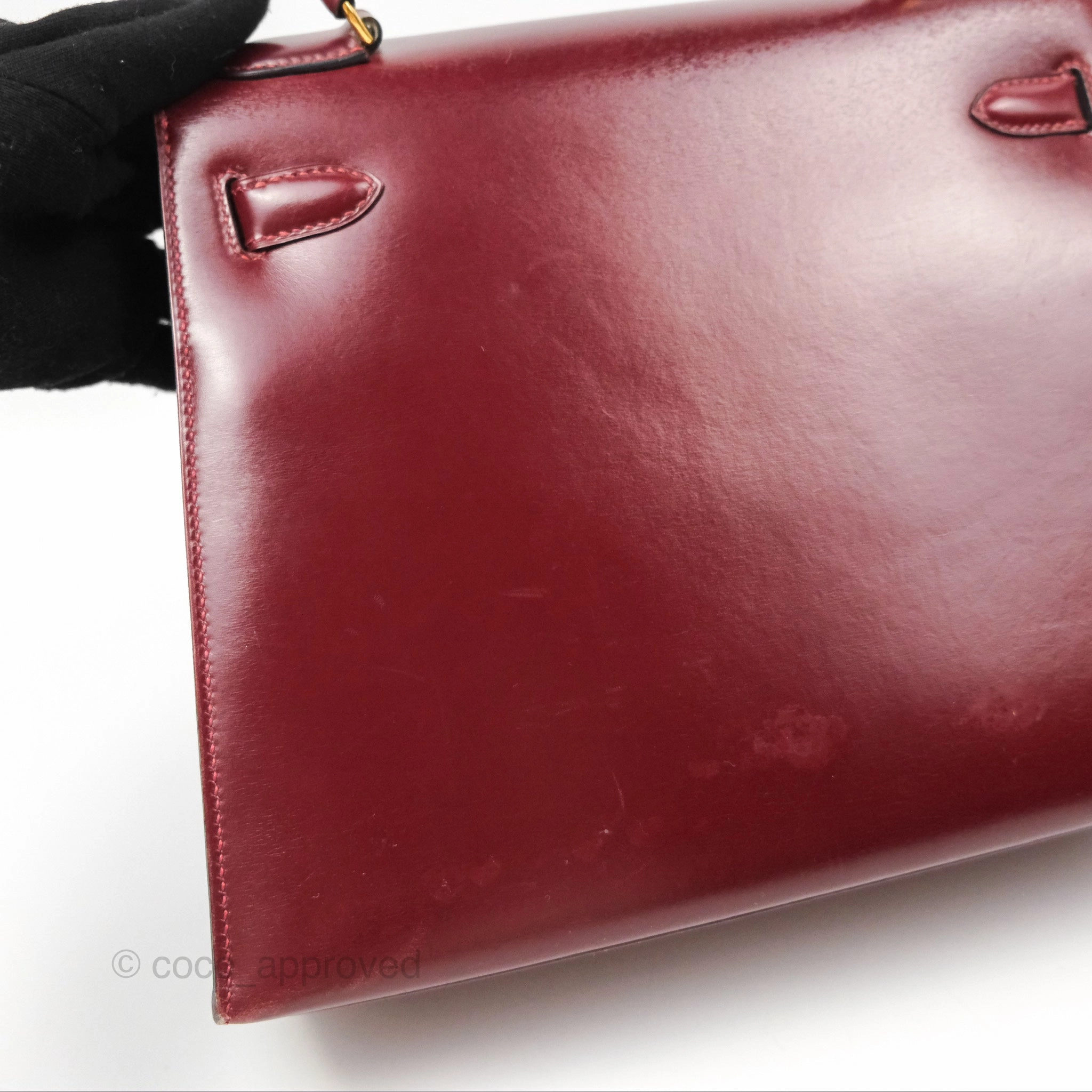 Herms Kelly Sellier 28 Box Rouge Gold Hardware