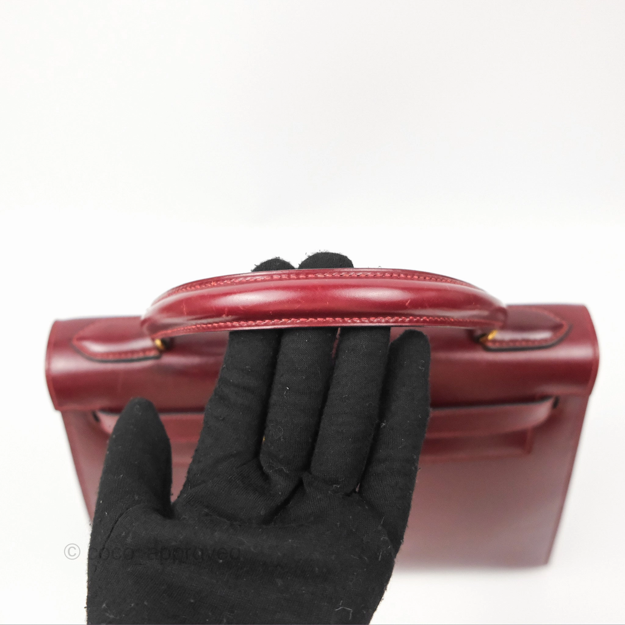 Herms Kelly Sellier 28 Box Rouge Gold Hardware