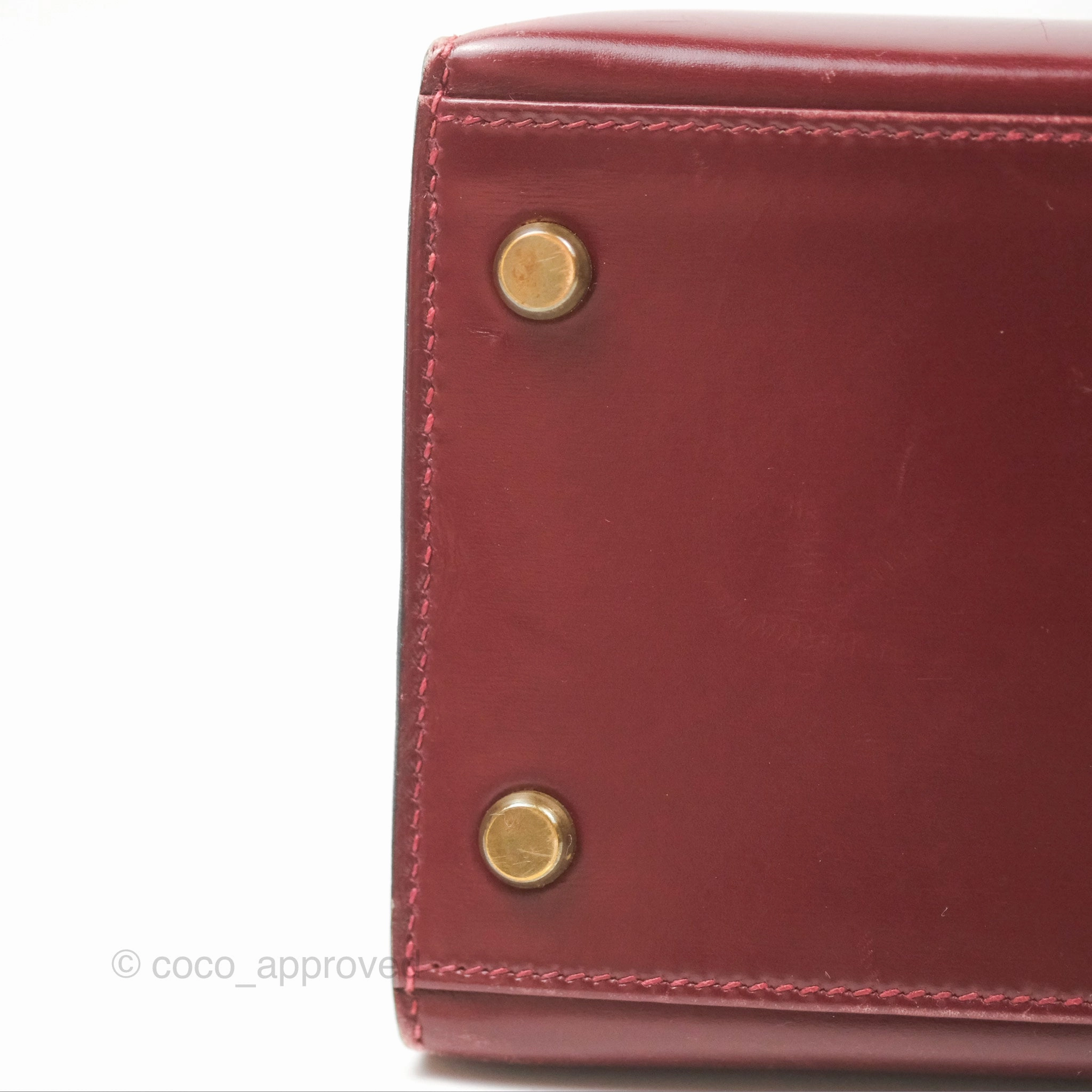 Herms Kelly Sellier 28 Box Rouge Gold Hardware