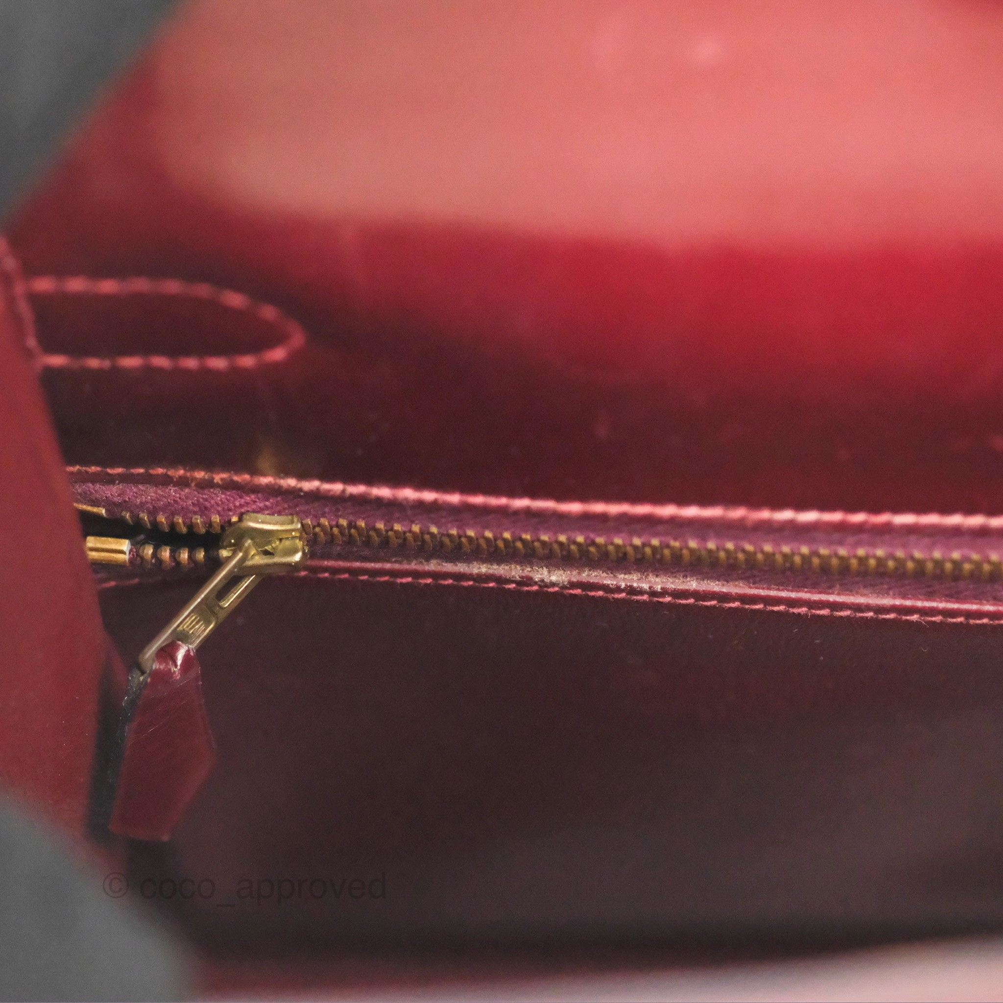 Herms Kelly Sellier 28 Box Rouge Gold Hardware