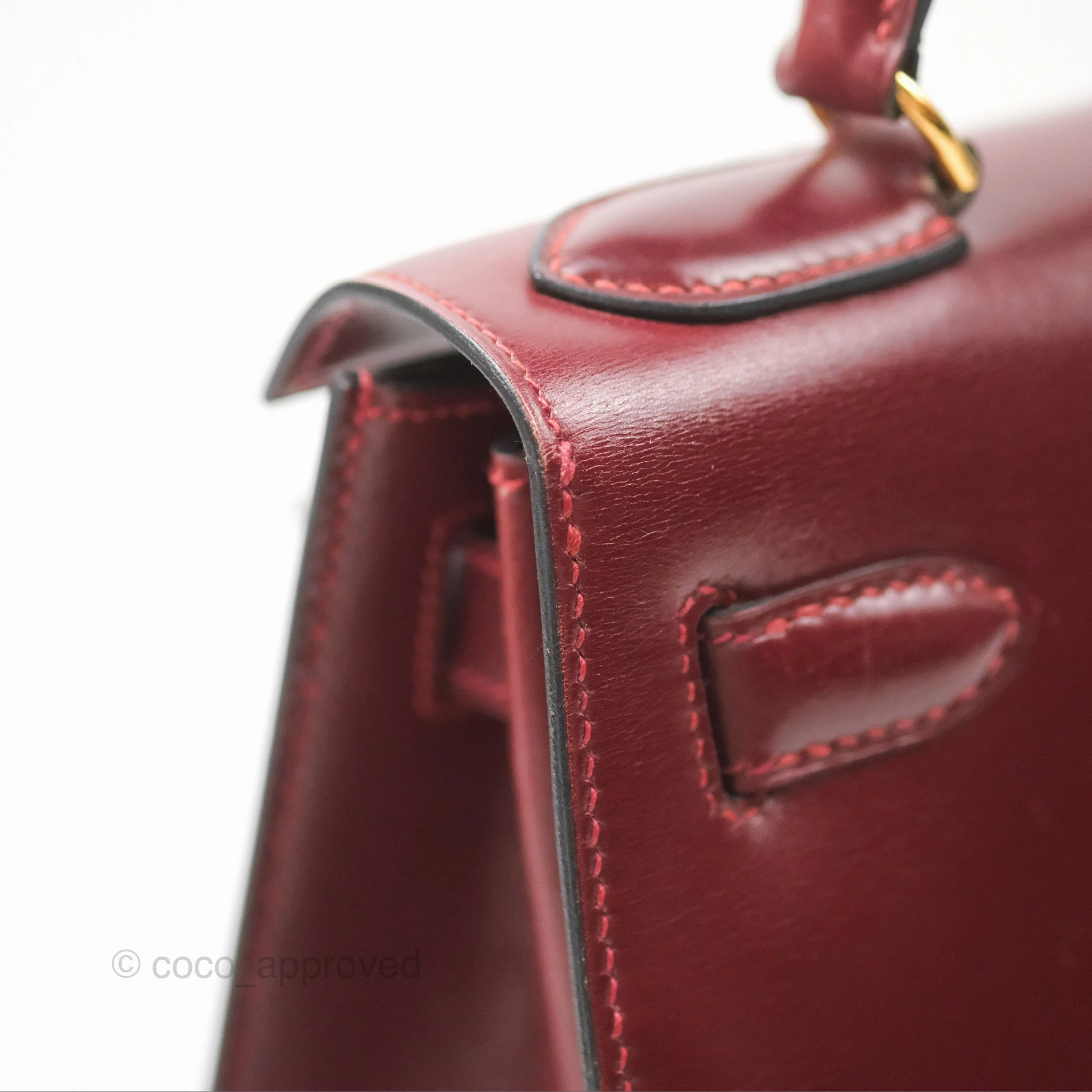 Herms Kelly Sellier 28 Box Rouge Gold Hardware