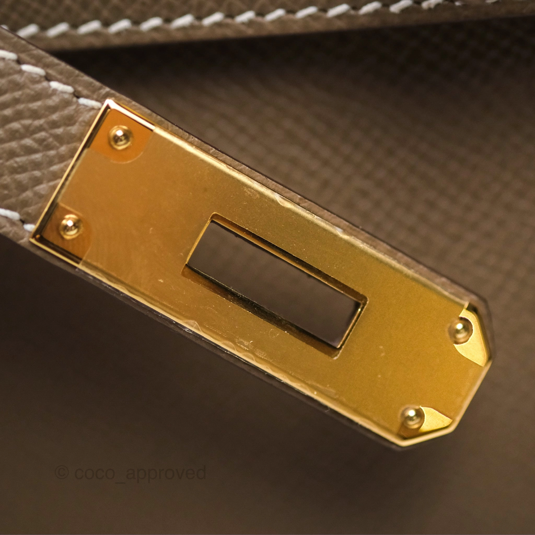 Herms Kelly Sellier 28 Etoupe 18 Epsom Gold Hardware