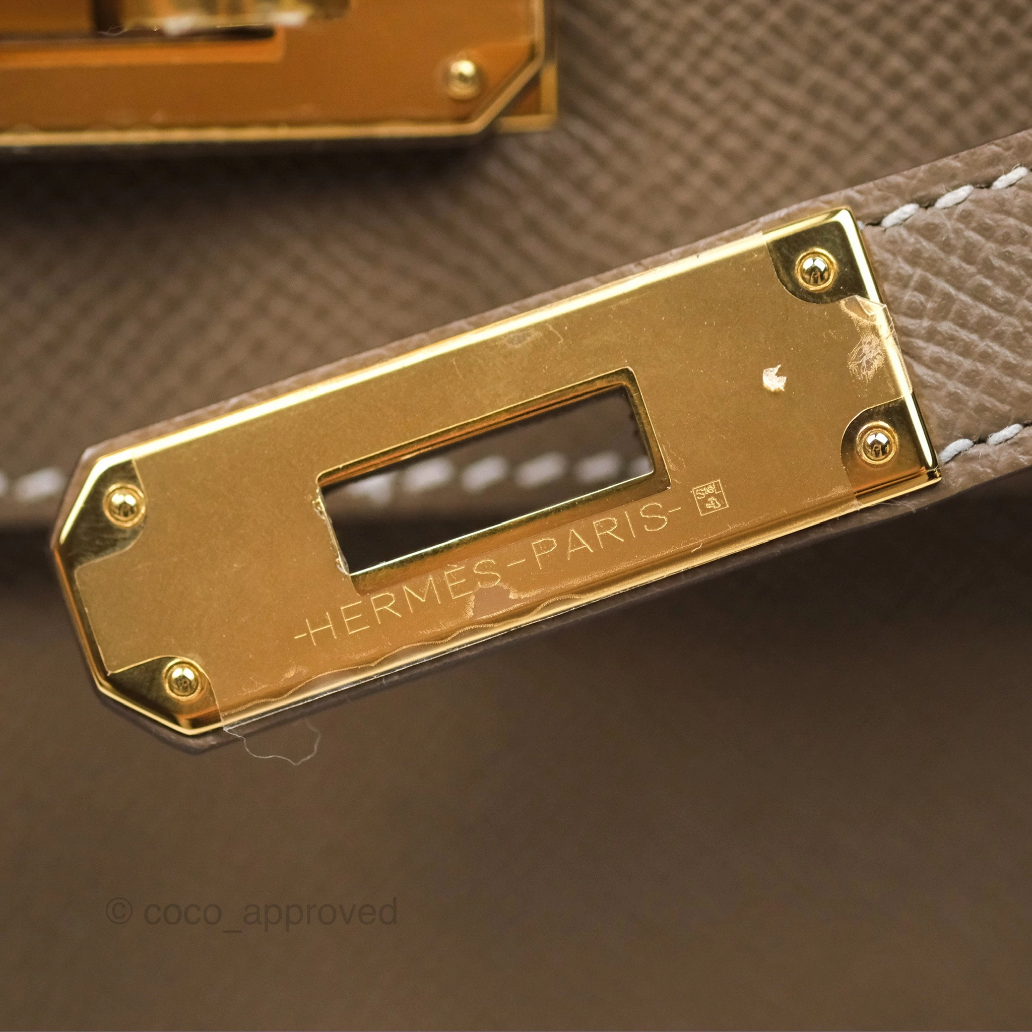 Herms Kelly Sellier 28 Etoupe 18 Epsom Gold Hardware