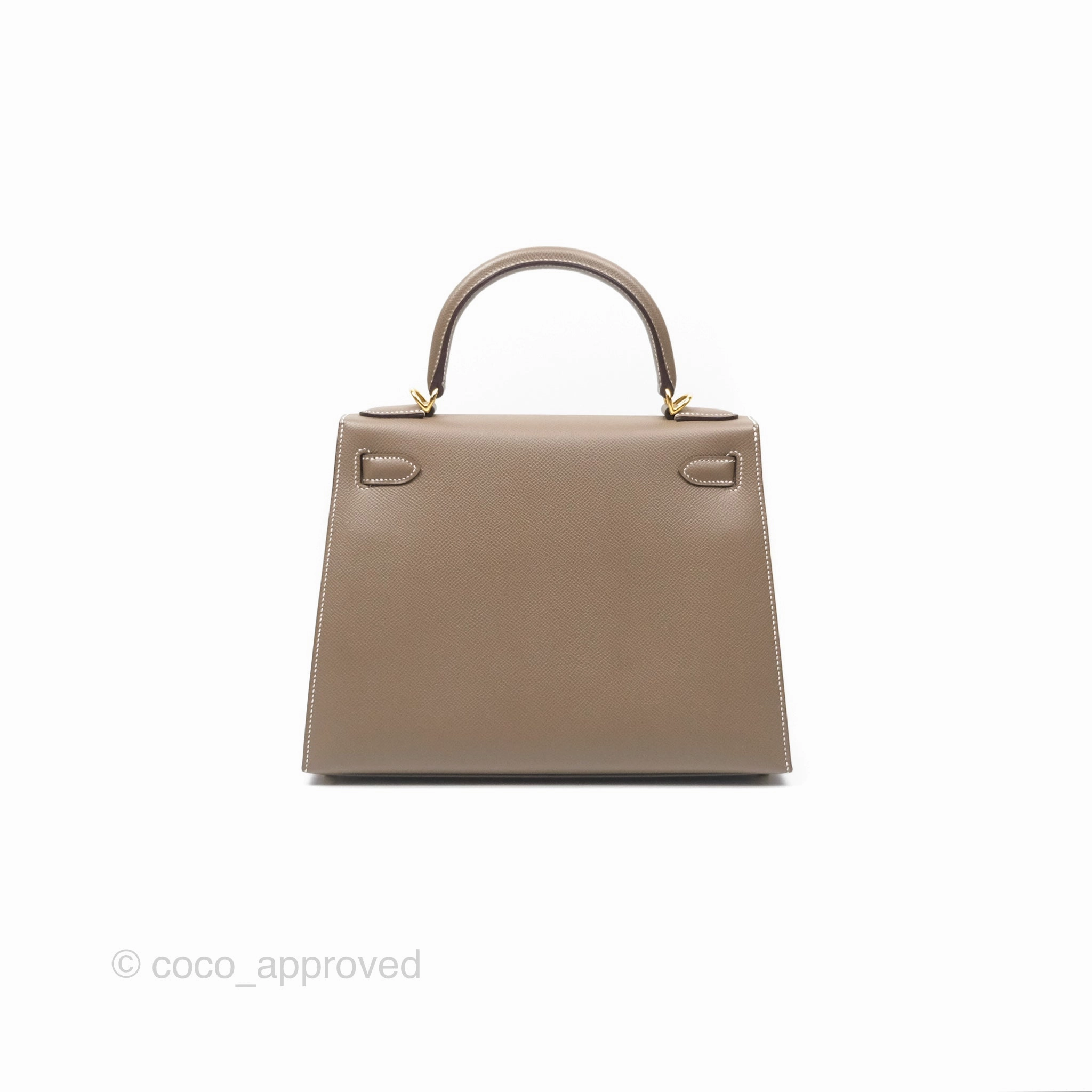 Herms Kelly Sellier 28 Etoupe 18 Epsom Gold Hardware
