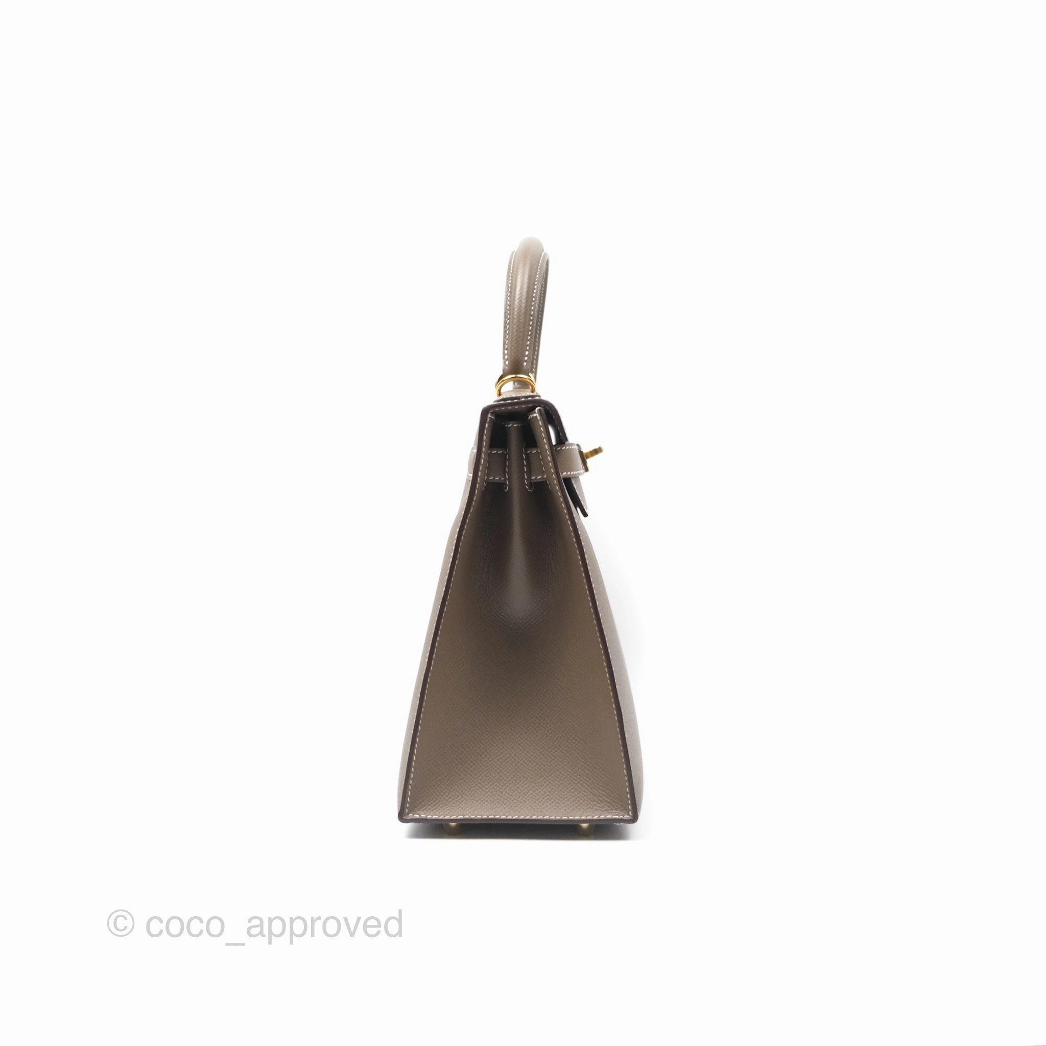 Herms Kelly Sellier 28 Etoupe 18 Epsom Gold Hardware