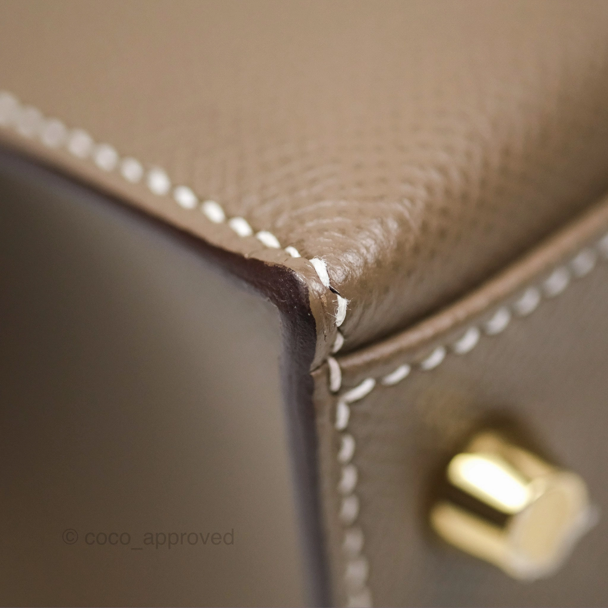 Herms Kelly Sellier 28 Etoupe 18 Epsom Gold Hardware