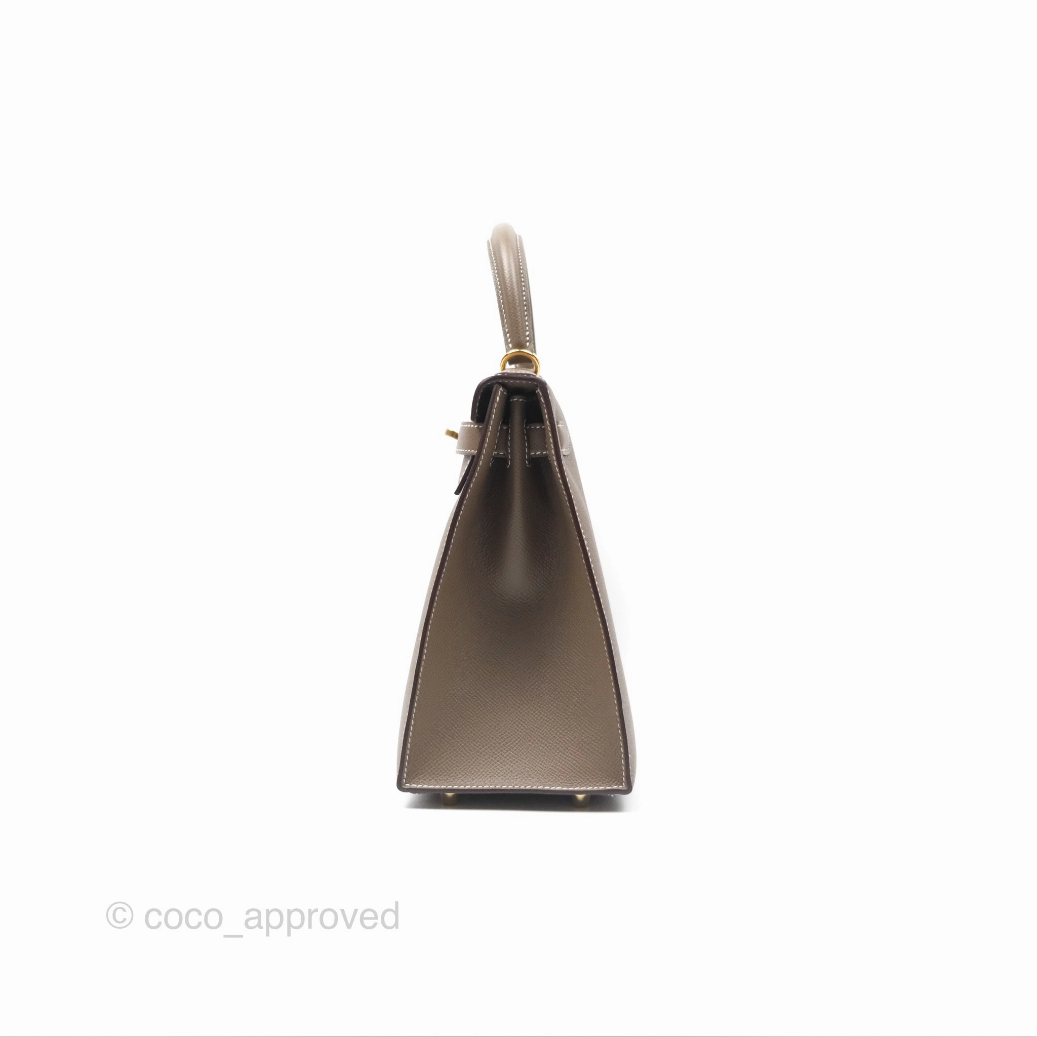 Herms Kelly Sellier 28 Etoupe 18 Epsom Gold Hardware