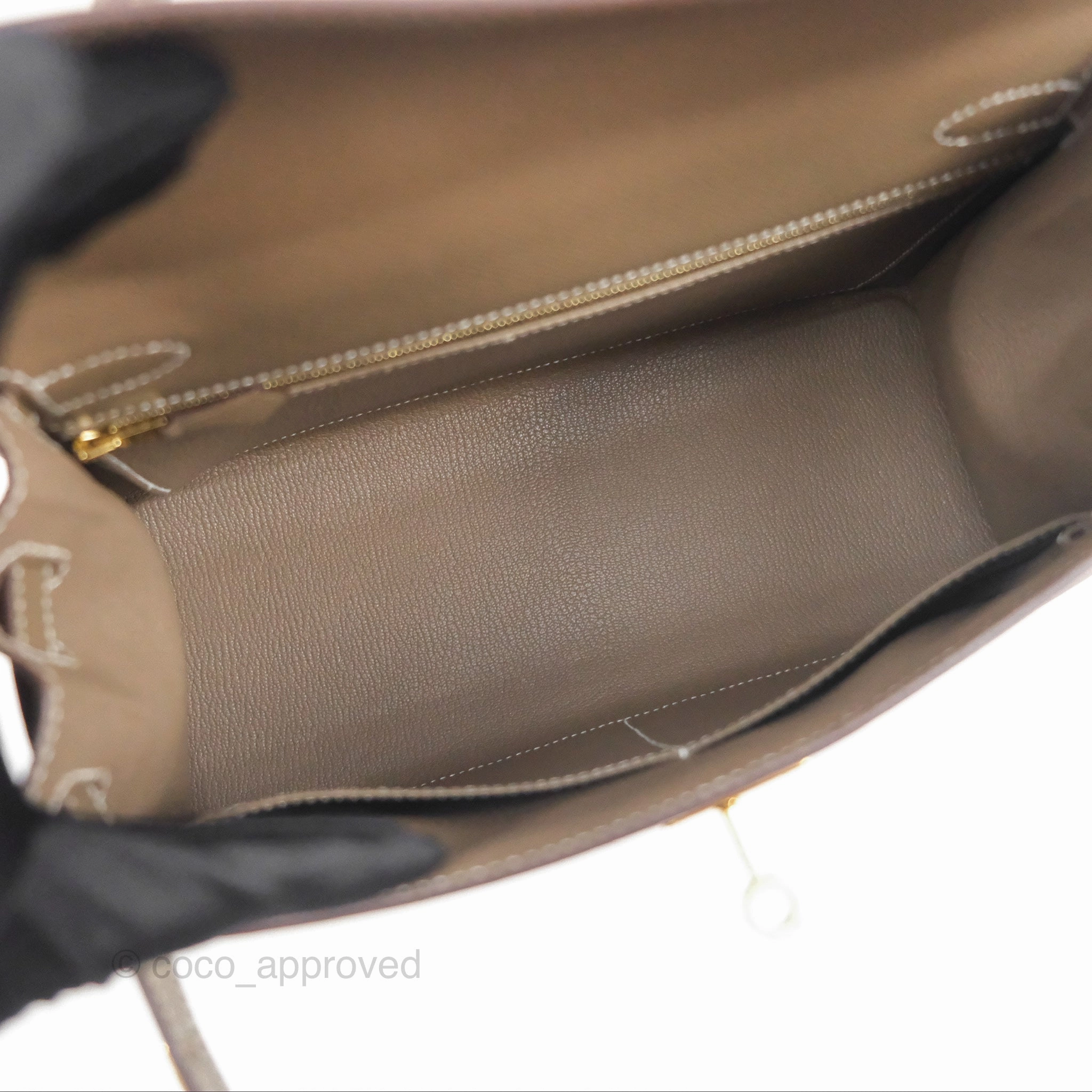 Herms Kelly Sellier 28 Etoupe 18 Epsom Gold Hardware