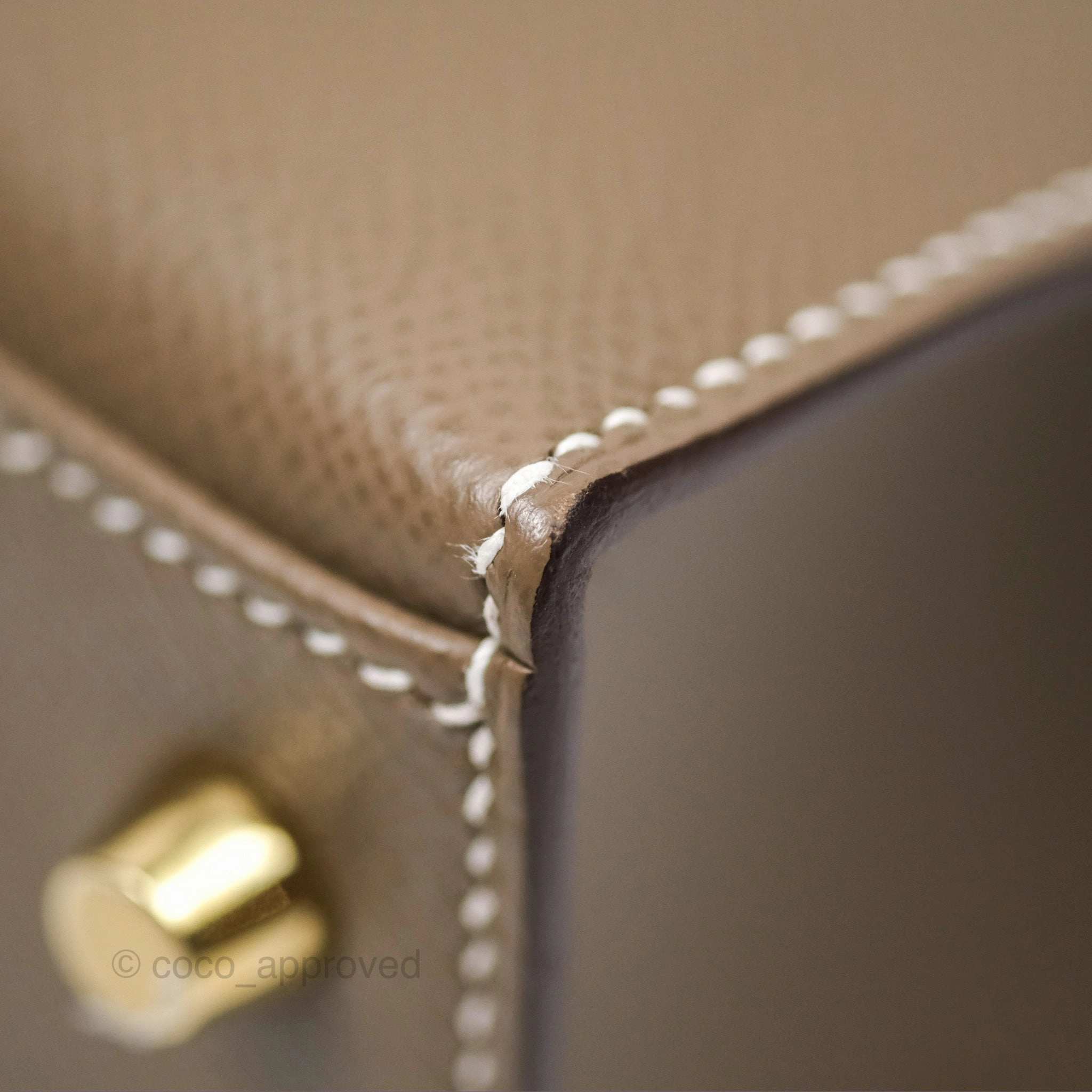Herms Kelly Sellier 28 Etoupe 18 Epsom Gold Hardware