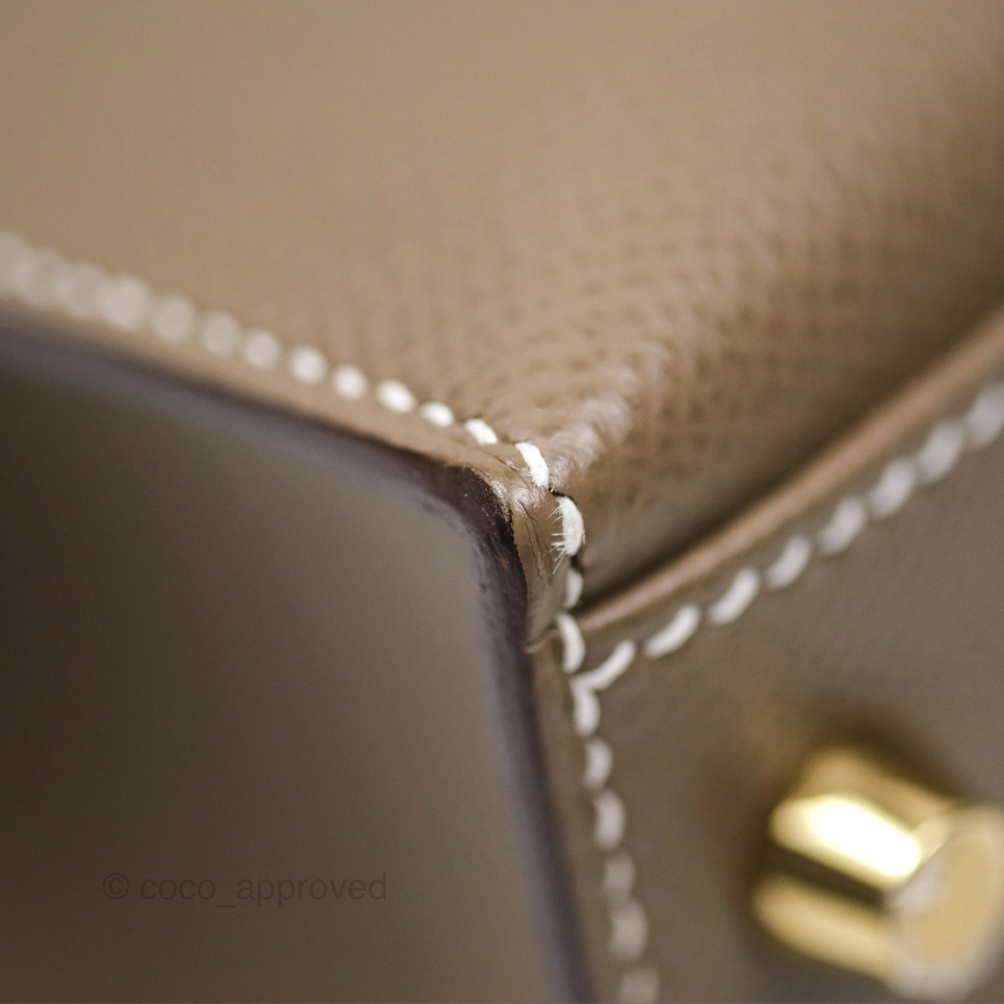 Herms Kelly Sellier 28 Etoupe 18 Epsom Gold Hardware