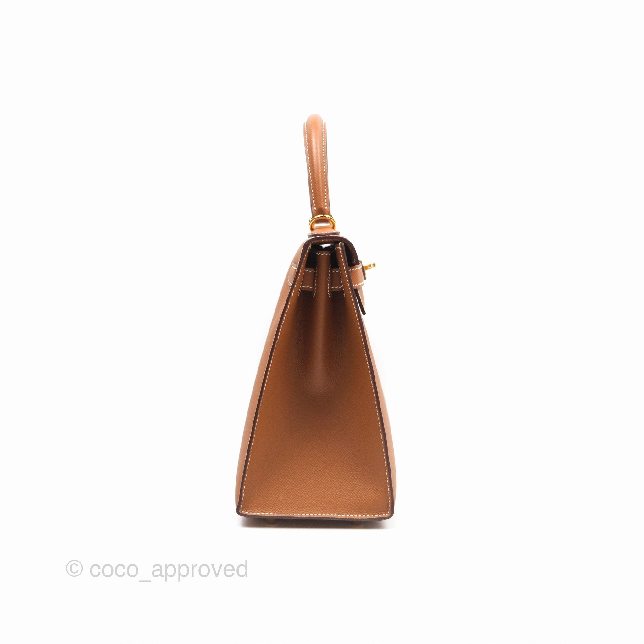 Herms Kelly Sellier 28 Gold 37 Epsom Gold Hardware