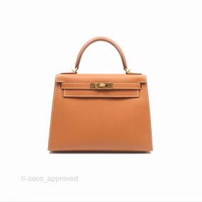 Herms Kelly Sellier 28 Gold 37 Epsom Gold Hardware