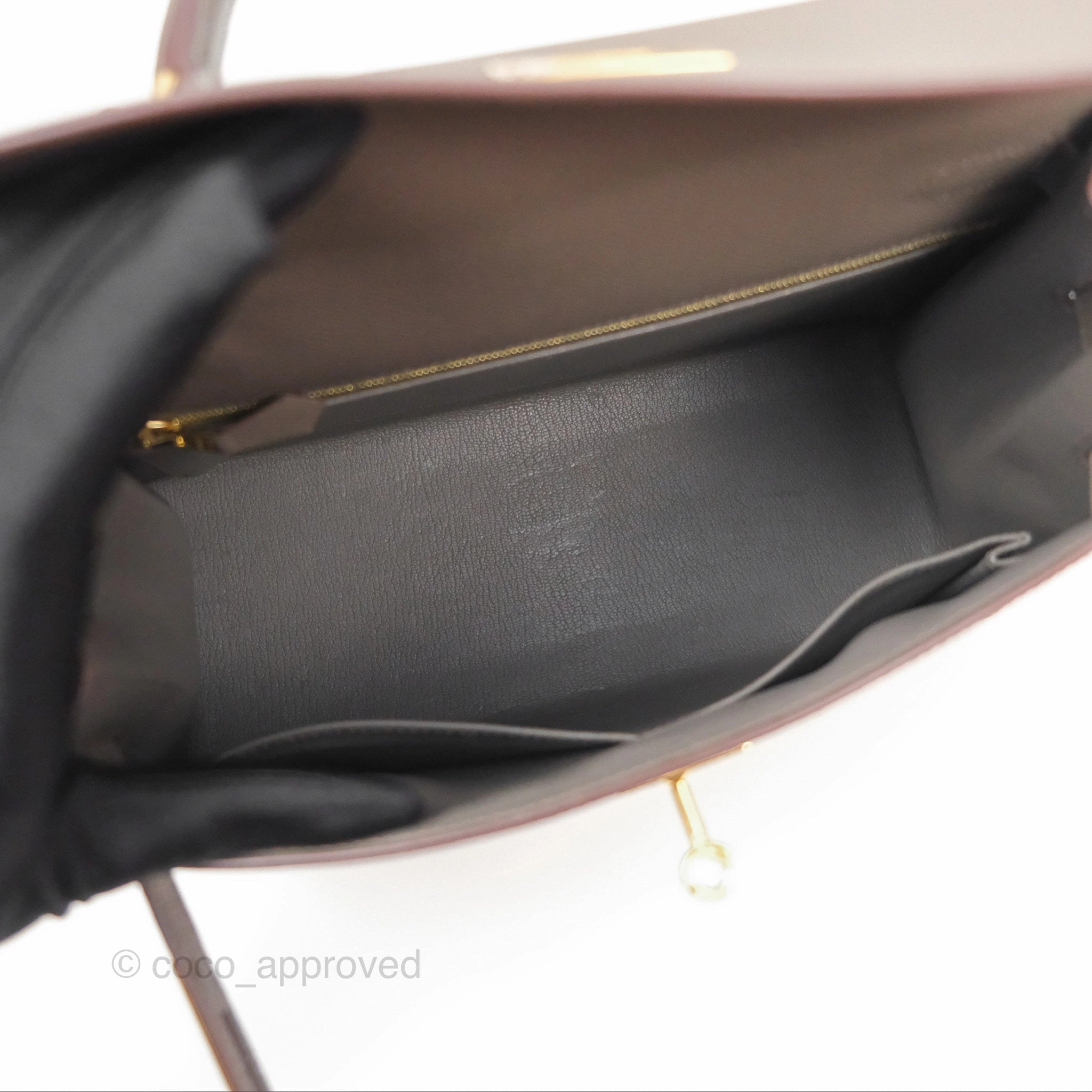 Herms Kelly Sellier 28 Gris Etain 8F Epsom Gold Hardware