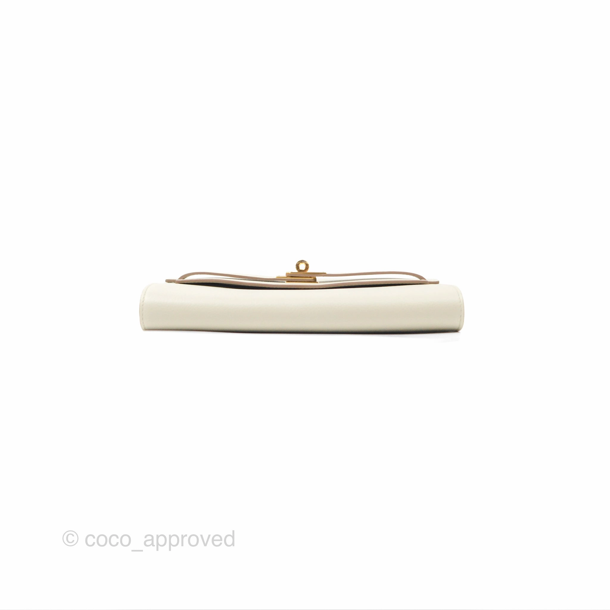 Herms Kelly To Go Wallet Beton Evercolor Gold Hardware