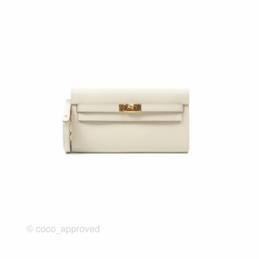Herms Kelly To Go Wallet Beton Evercolor Gold Hardware