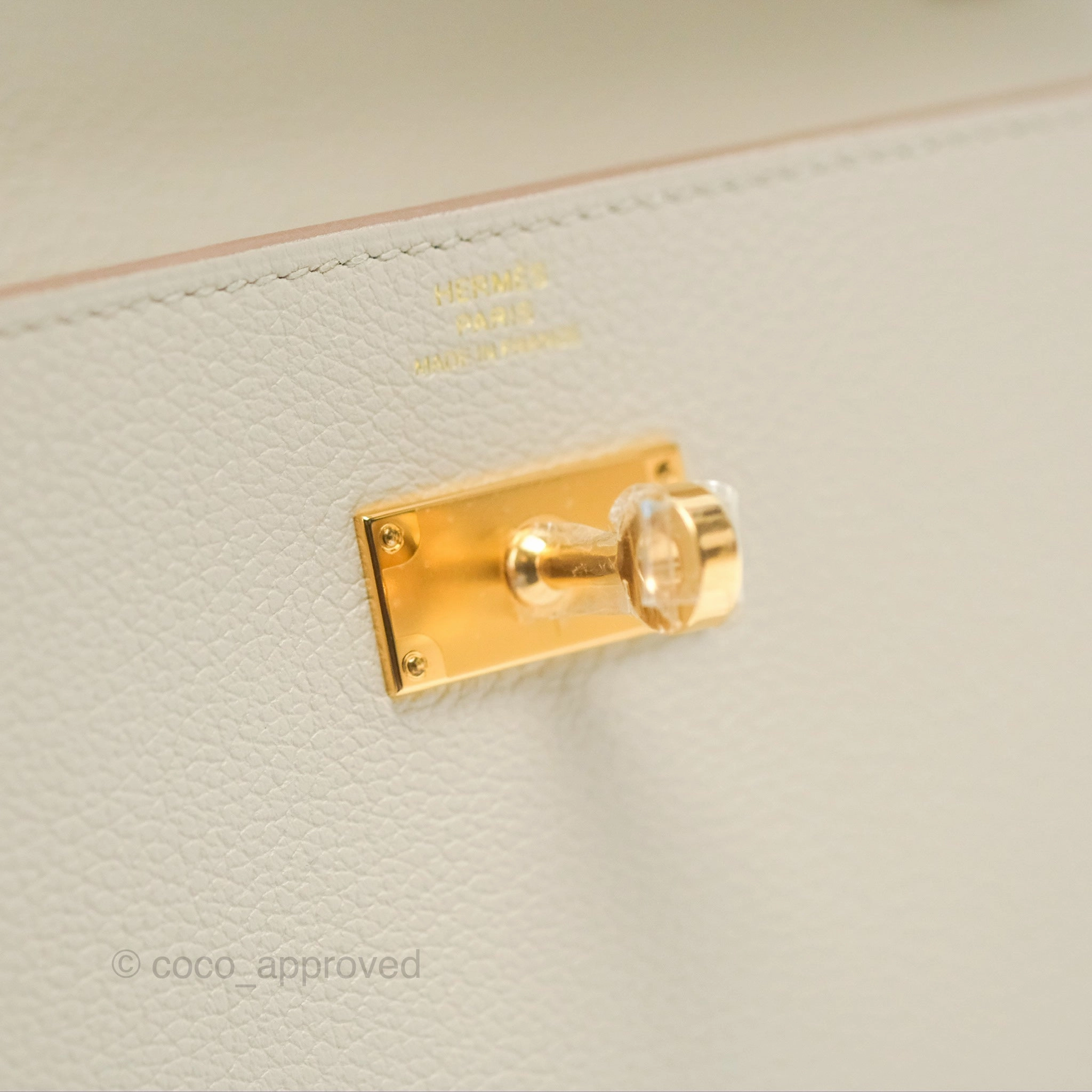 Herms Kelly To Go Wallet Beton Evercolor Gold Hardware