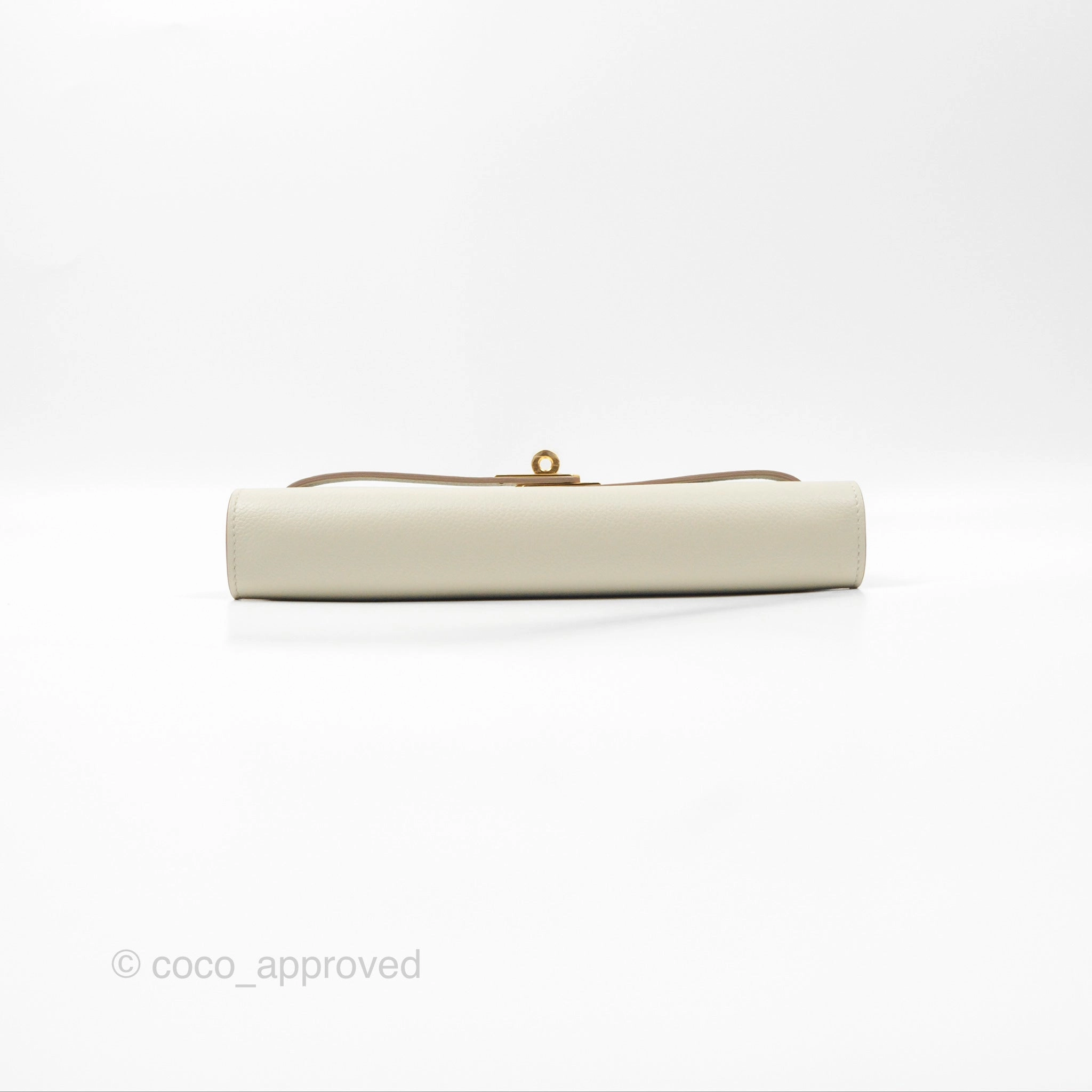 Herms Kelly To Go Wallet Beton Evercolor Gold Hardware