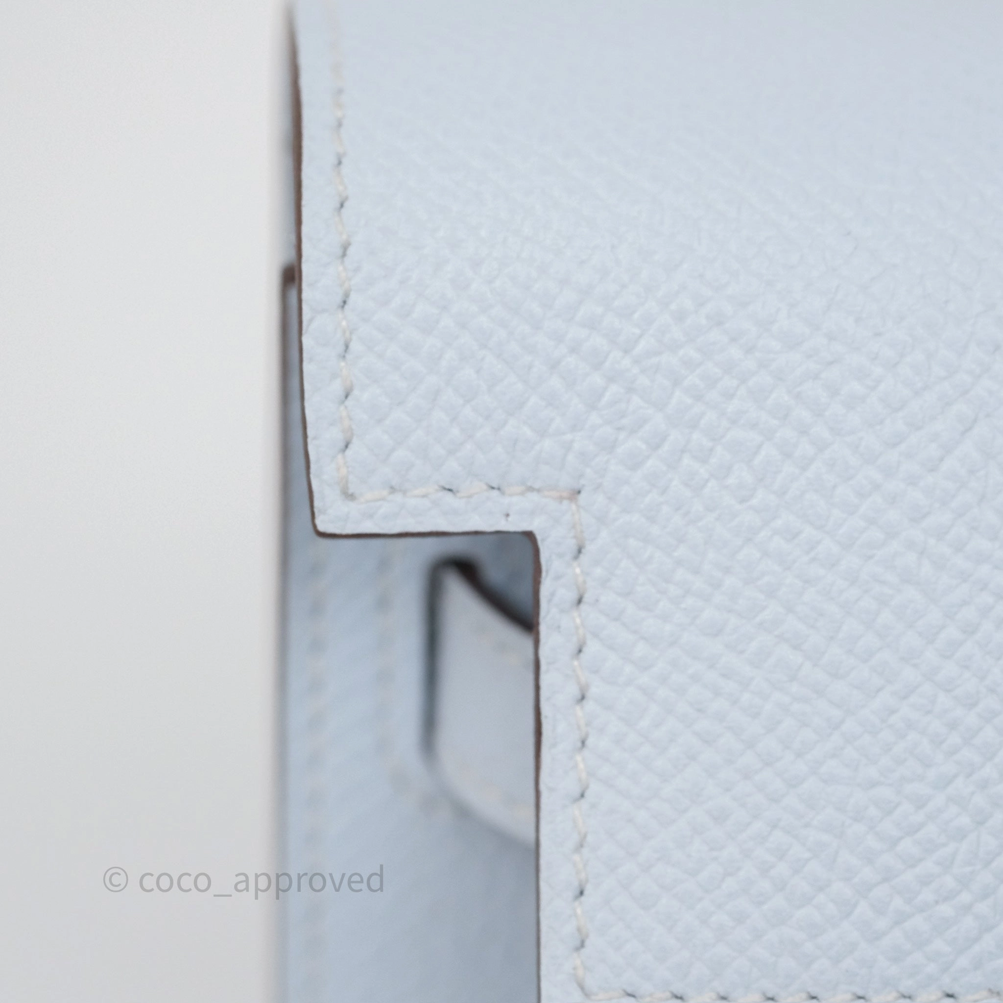 Herms Kelly To Go Wallet Bleu Brume T0 Epsom Gold Hardware