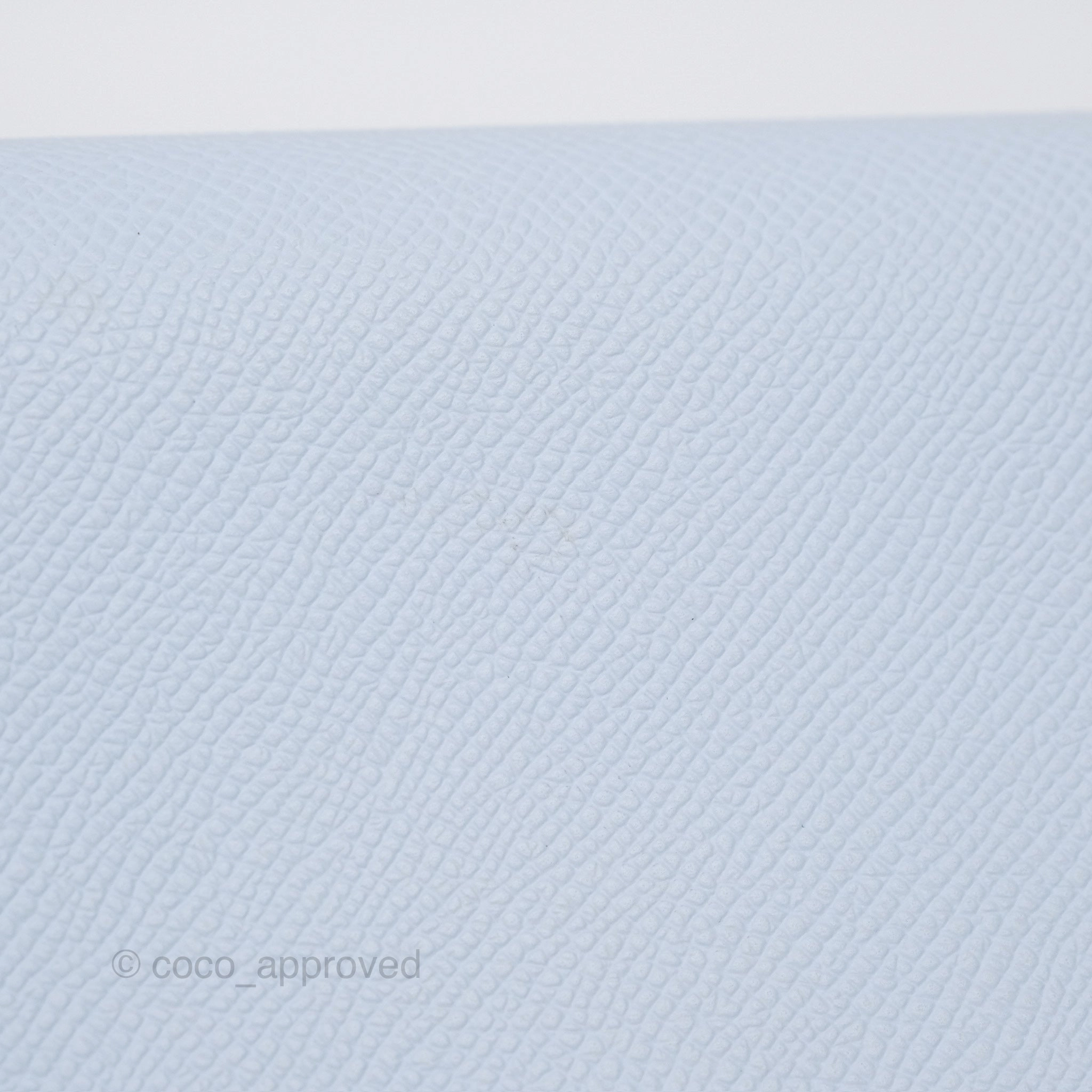 Herms Kelly To Go Wallet Bleu Brume T0 Epsom Palladium Hardware