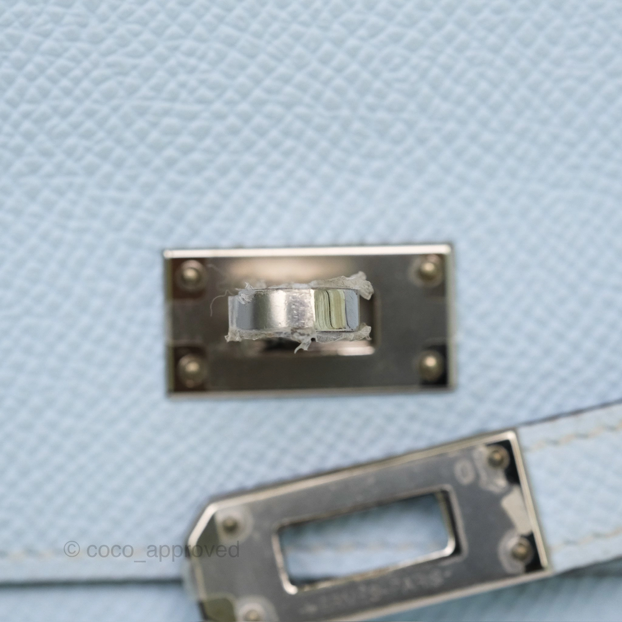 Herms Kelly To Go Wallet Bleu Brume T0 Epsom Palladium Hardware