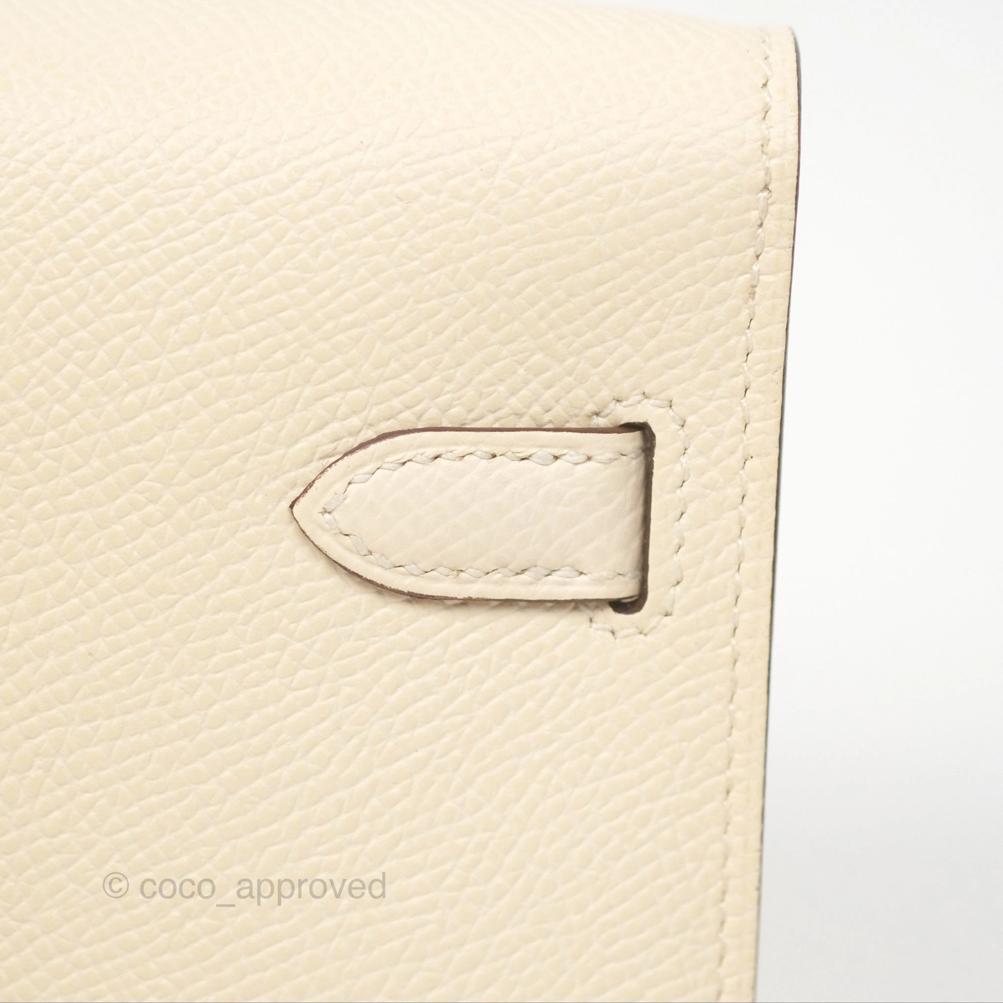 Herms Kelly To Go Wallet Epsom Nata I2/ Jaune Poussin Gold Hardware