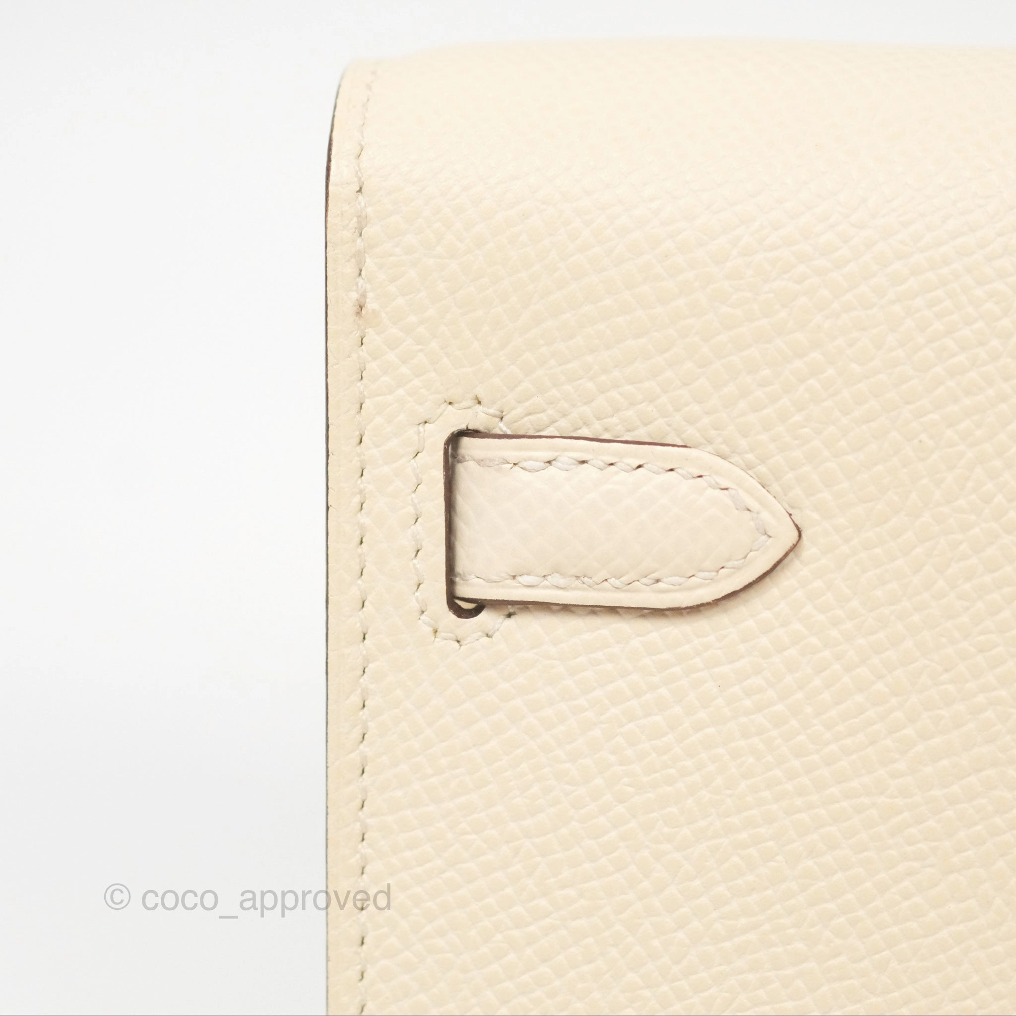 Herms Kelly To Go Wallet Epsom Nata I2/ Jaune Poussin Gold Hardware