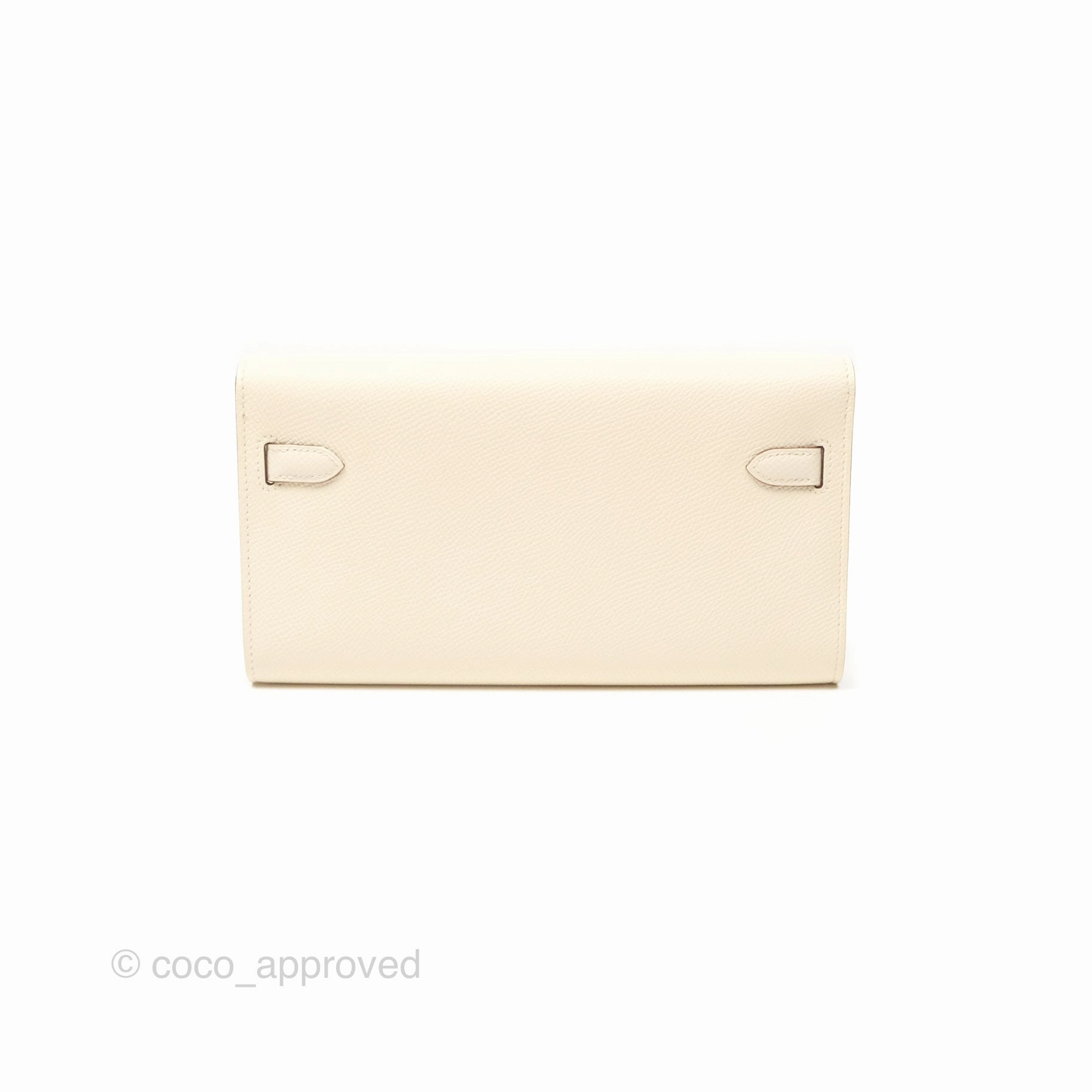 Herms Kelly To Go Wallet Epsom Nata I2/ Jaune Poussin Gold Hardware