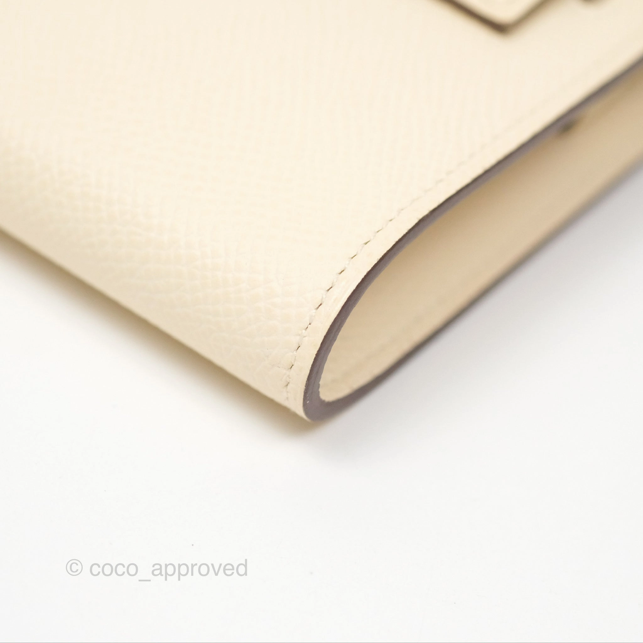 Herms Kelly To Go Wallet Epsom Nata I2/ Jaune Poussin Gold Hardware