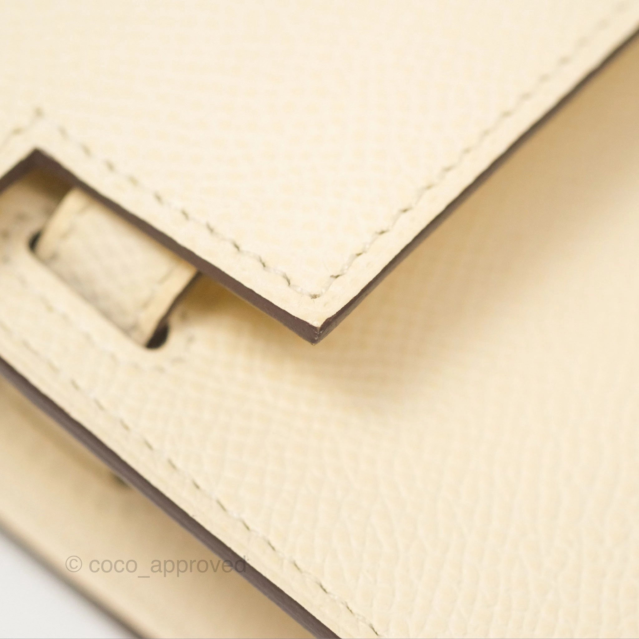 Herms Kelly To Go Wallet Epsom Nata I2/ Jaune Poussin Gold Hardware