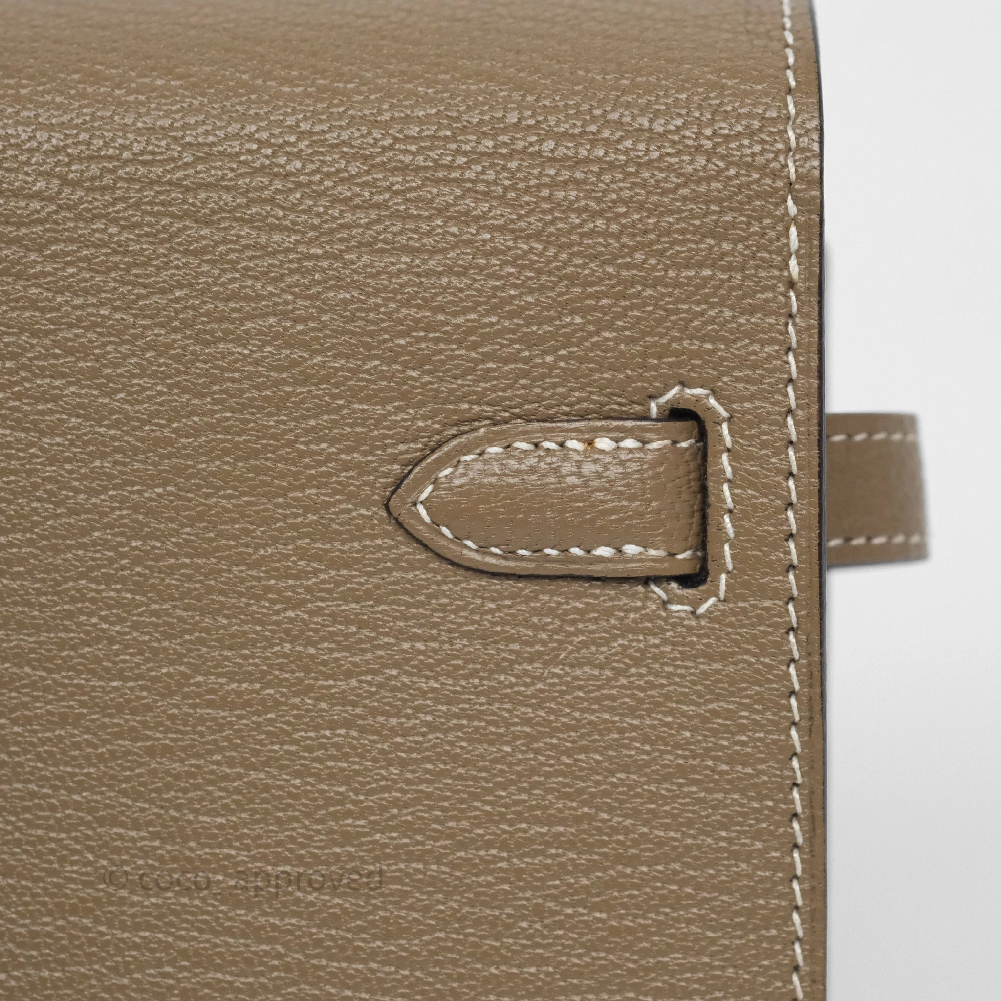 Herms Kelly To Go Wallet Etoupe 18 Chevre Mysore Gold Hardware