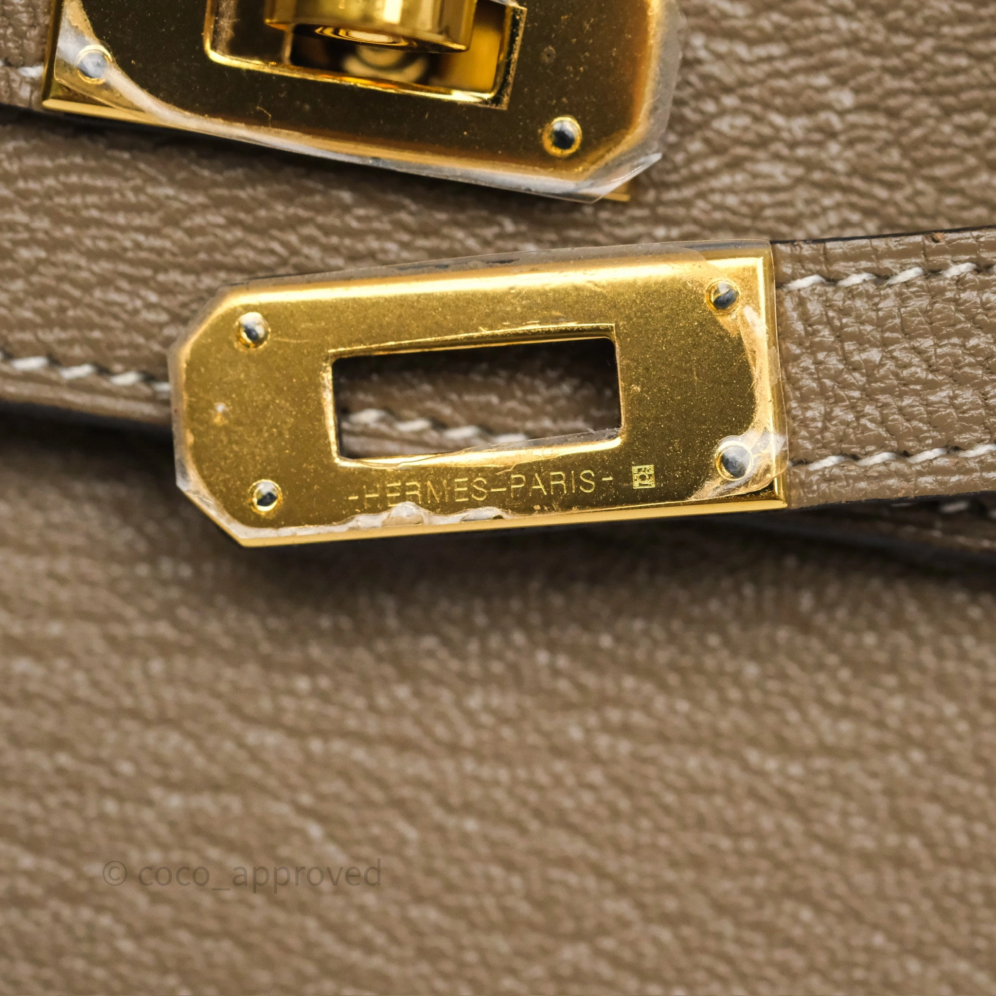 Herms Kelly To Go Wallet Etoupe 18 Chevre Mysore Gold Hardware