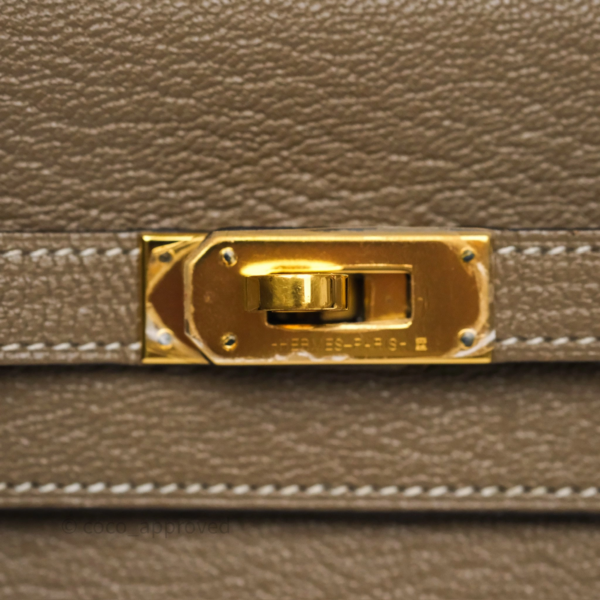 Herms Kelly To Go Wallet Etoupe 18 Chevre Mysore Gold Hardware
