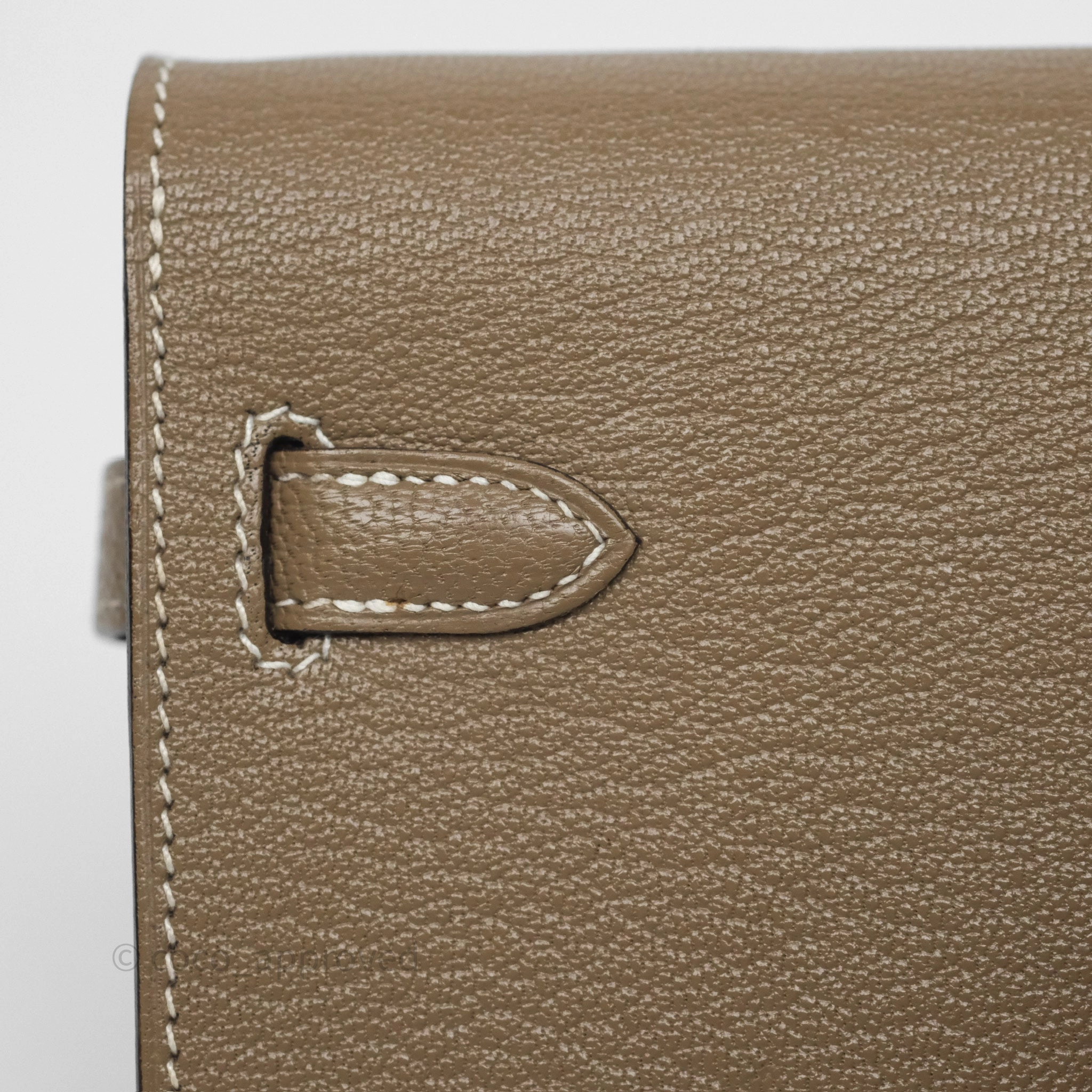 Herms Kelly To Go Wallet Etoupe 18 Chevre Mysore Gold Hardware