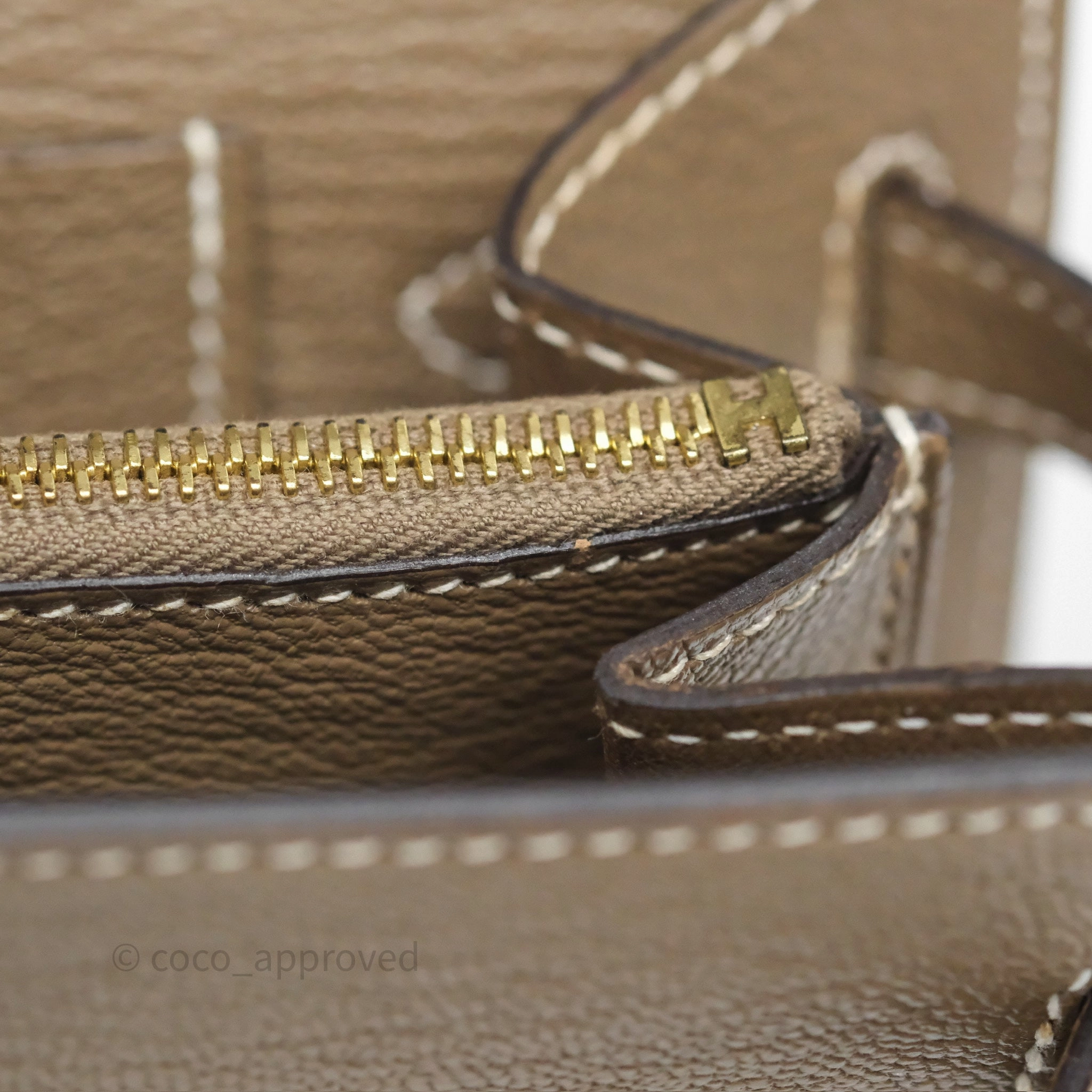 Herms Kelly To Go Wallet Etoupe 18 Chevre Mysore Gold Hardware