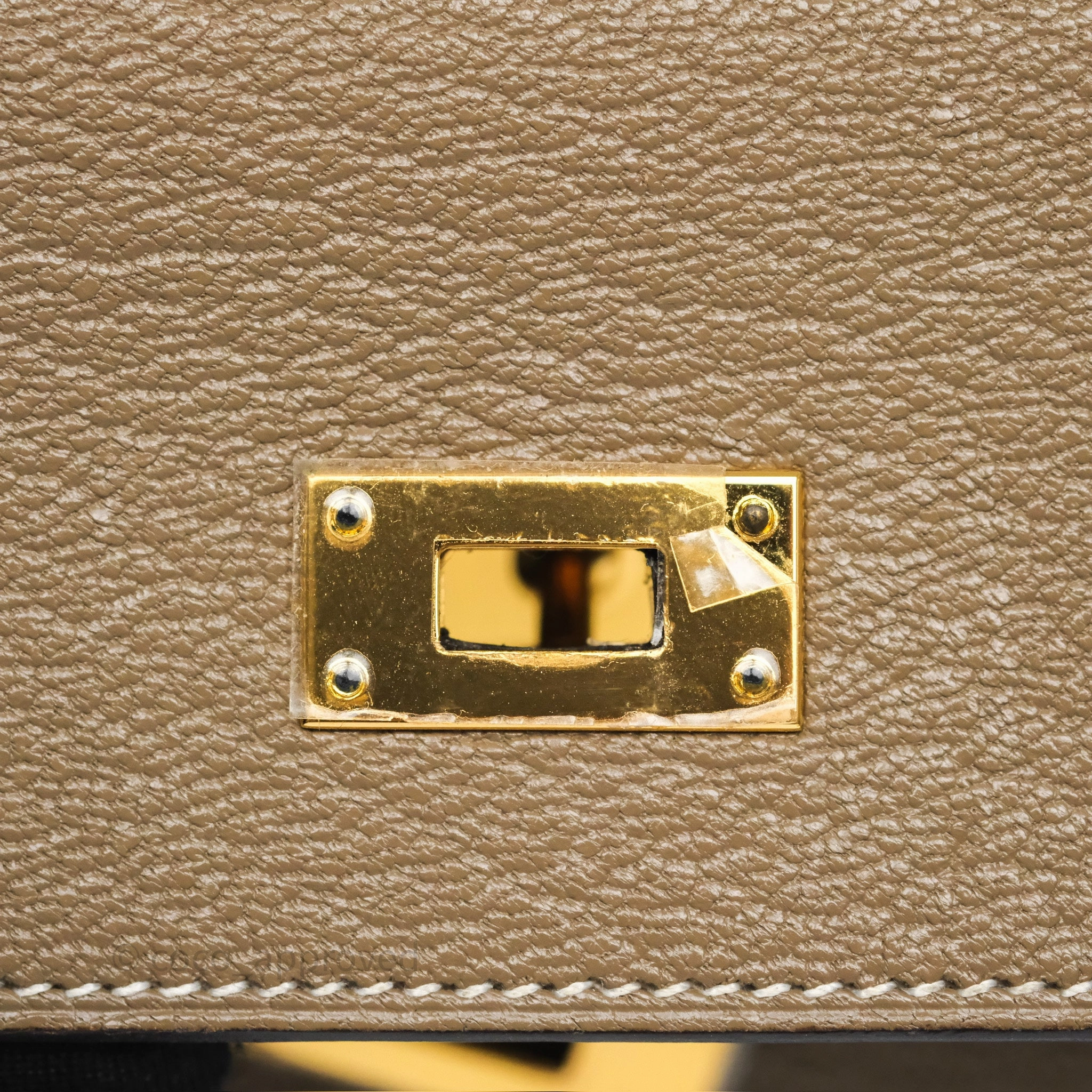 Herms Kelly To Go Wallet Etoupe 18 Chevre Mysore Gold Hardware
