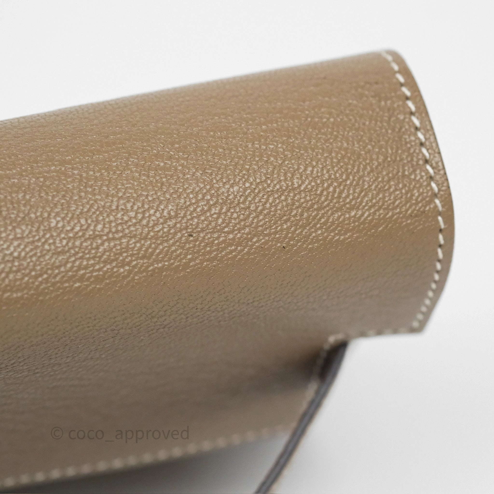 Herms Kelly To Go Wallet Etoupe 18 Chevre Mysore Gold Hardware