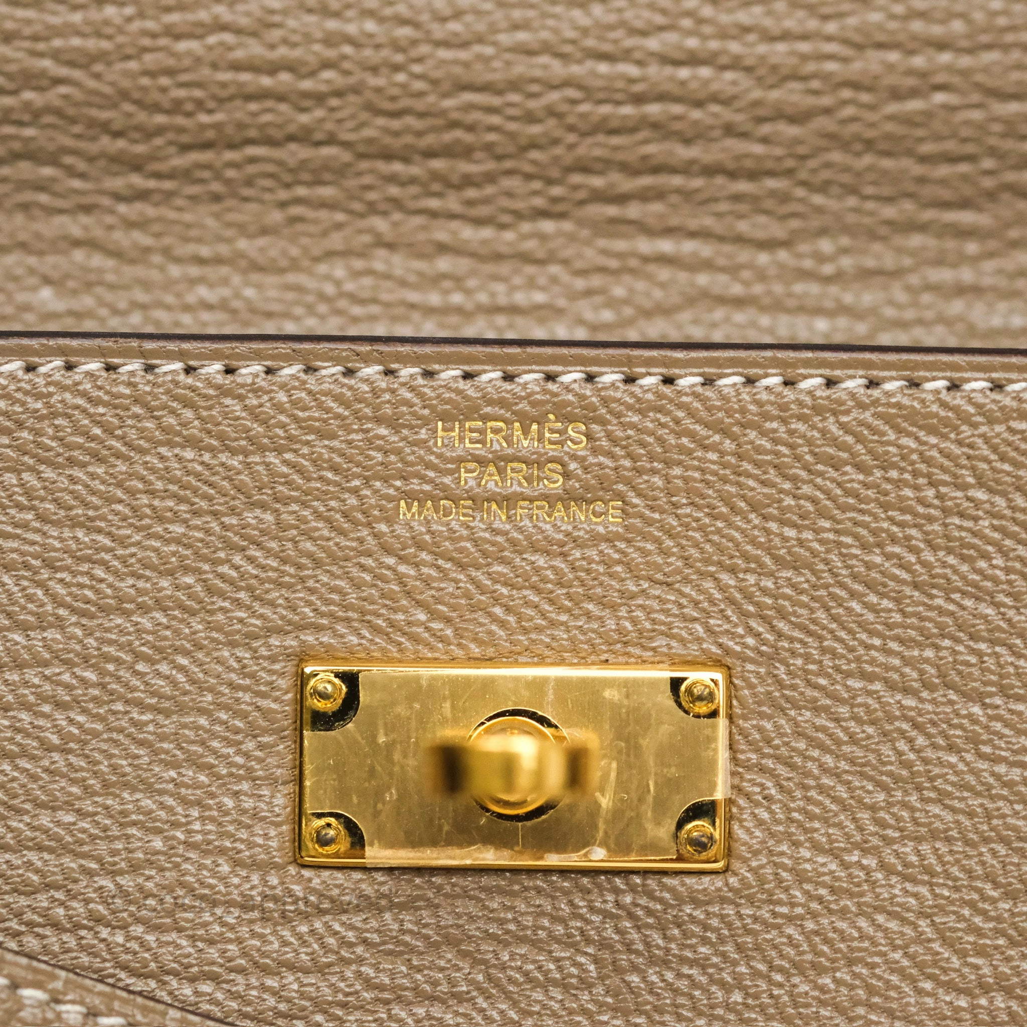 Herms Kelly To Go Wallet Etoupe 18 Chevre Mysore Gold Hardware