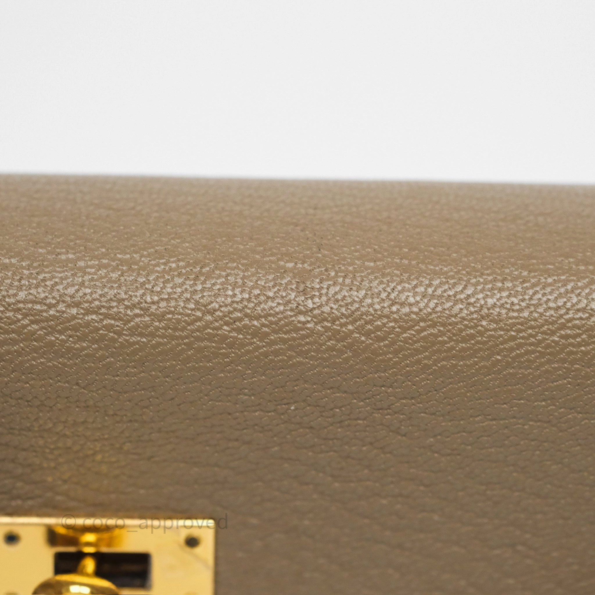 Herms Kelly To Go Wallet Etoupe 18 Chevre Mysore Gold Hardware