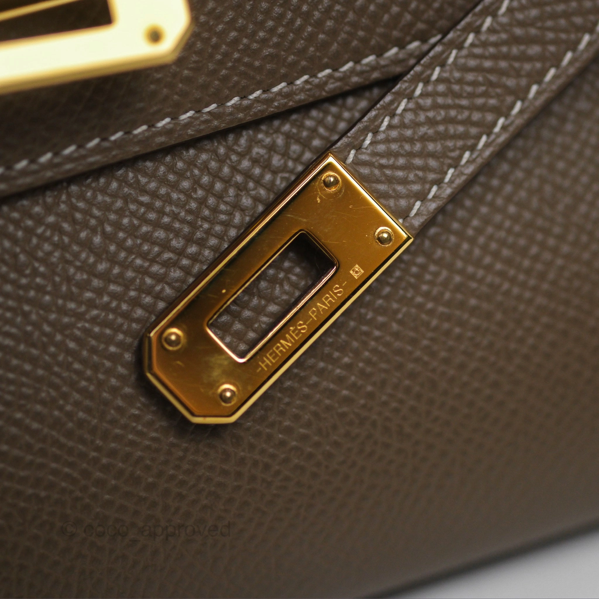 Herms Kelly To Go Wallet Etoupe 18 Epsom Gold Hardware