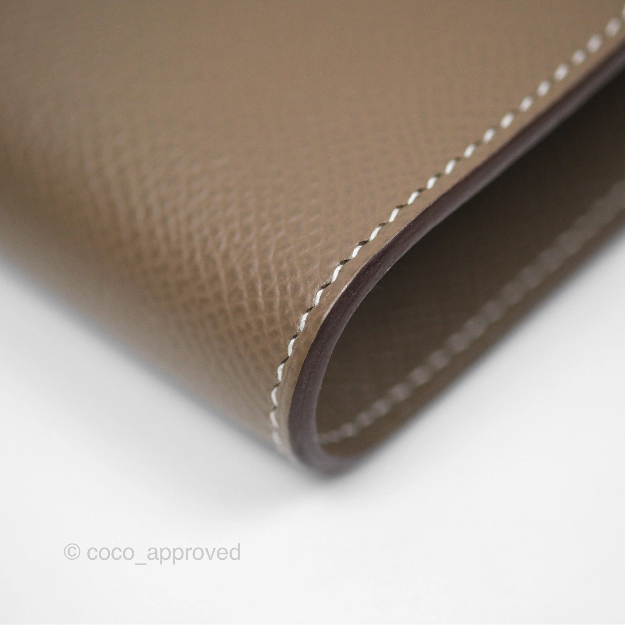 Herms Kelly To Go Wallet Etoupe 18 Epsom Gold Hardware