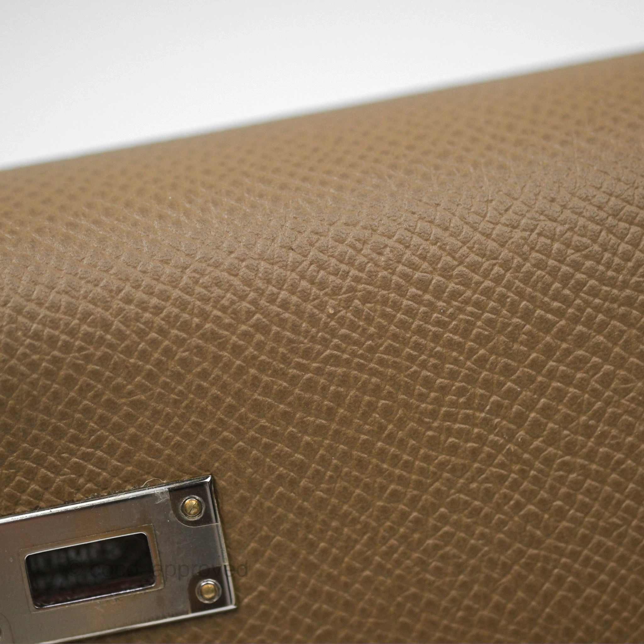 Herms Kelly To Go Wallet Etoupe 18 Epsom Palladium Hardware