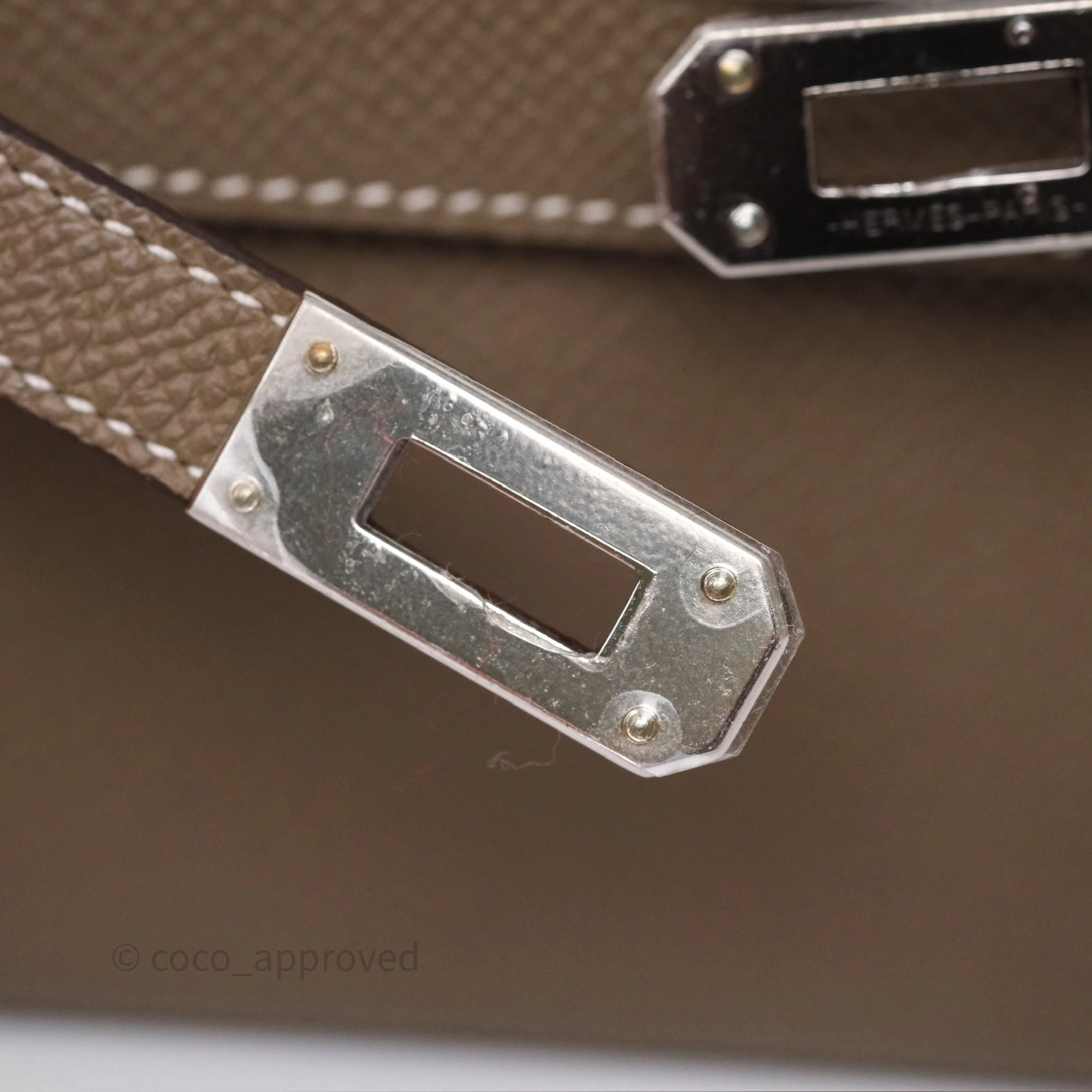 Herms Kelly To Go Wallet Etoupe 18 Epsom Palladium Hardware
